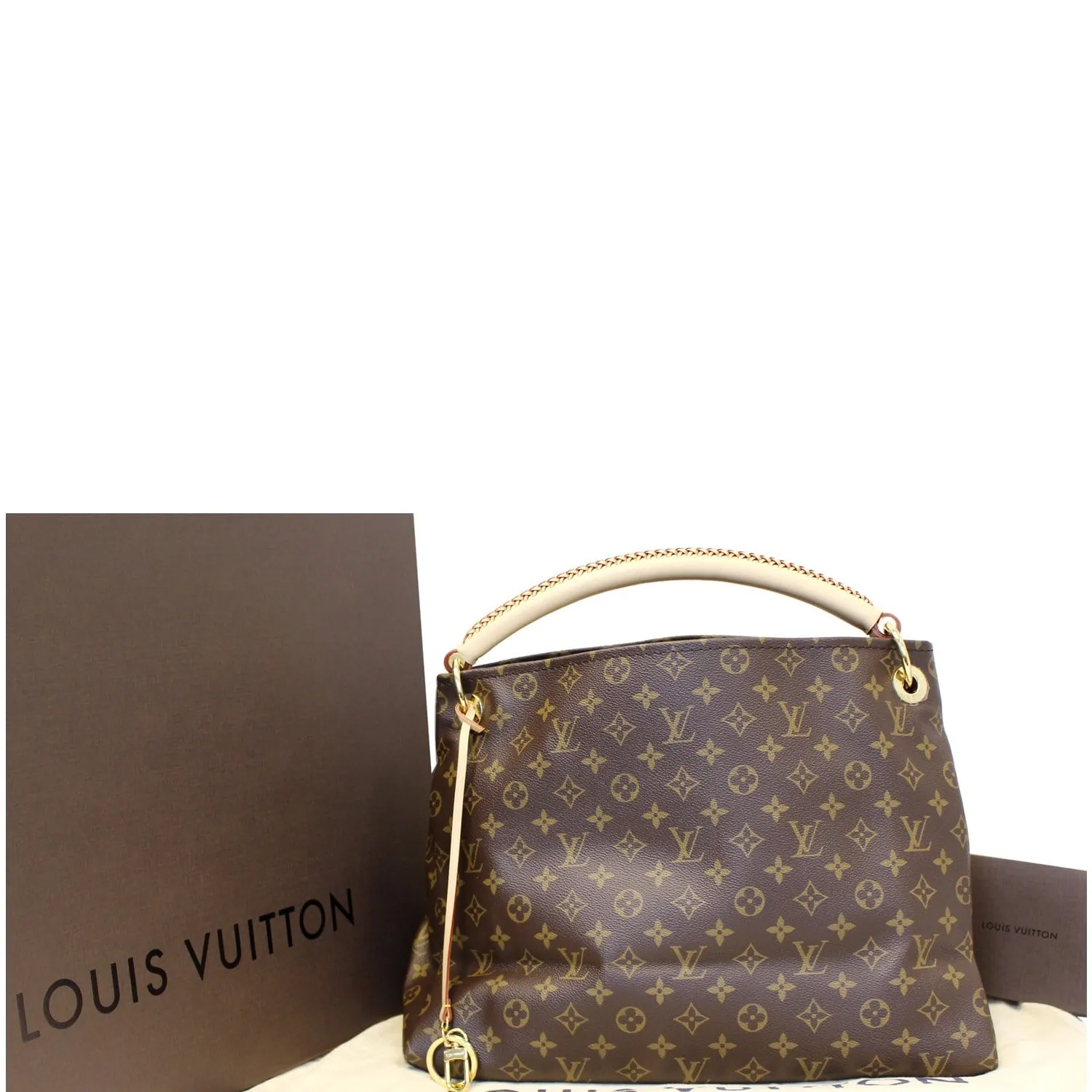 LOUIS VUITTON Artsy MM Monogram Canvas Shoulder Bag Brown