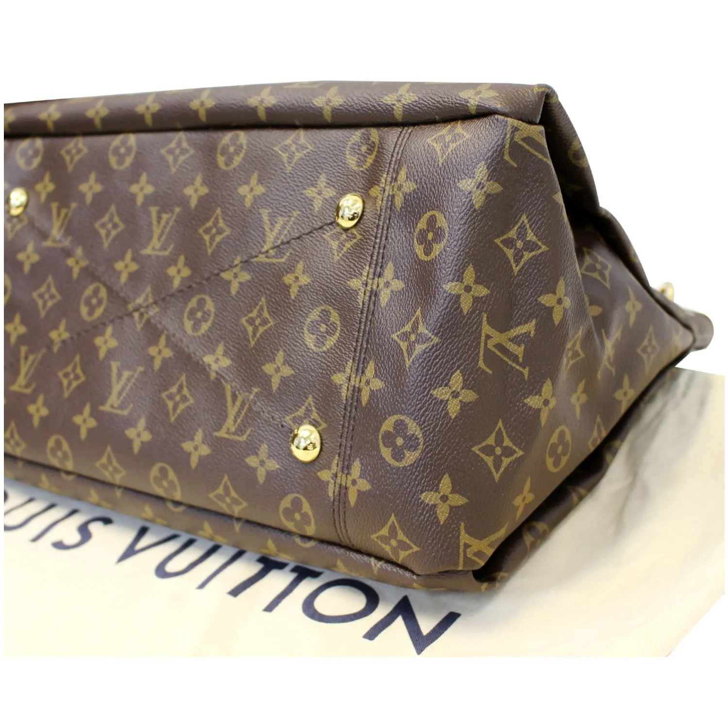 LOUIS VUITTON Artsy MM Monogram Canvas Shoulder Bag Brown