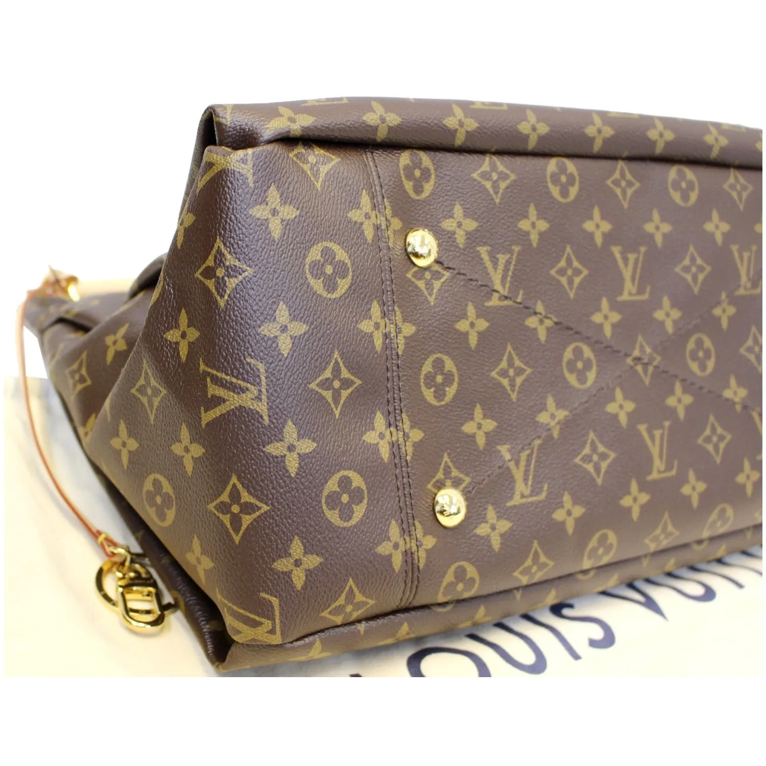 LOUIS VUITTON Artsy MM Monogram Canvas Shoulder Bag Brown