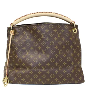 LOUIS VUITTON Artsy MM Monogram Canvas Shoulder Bag Brown