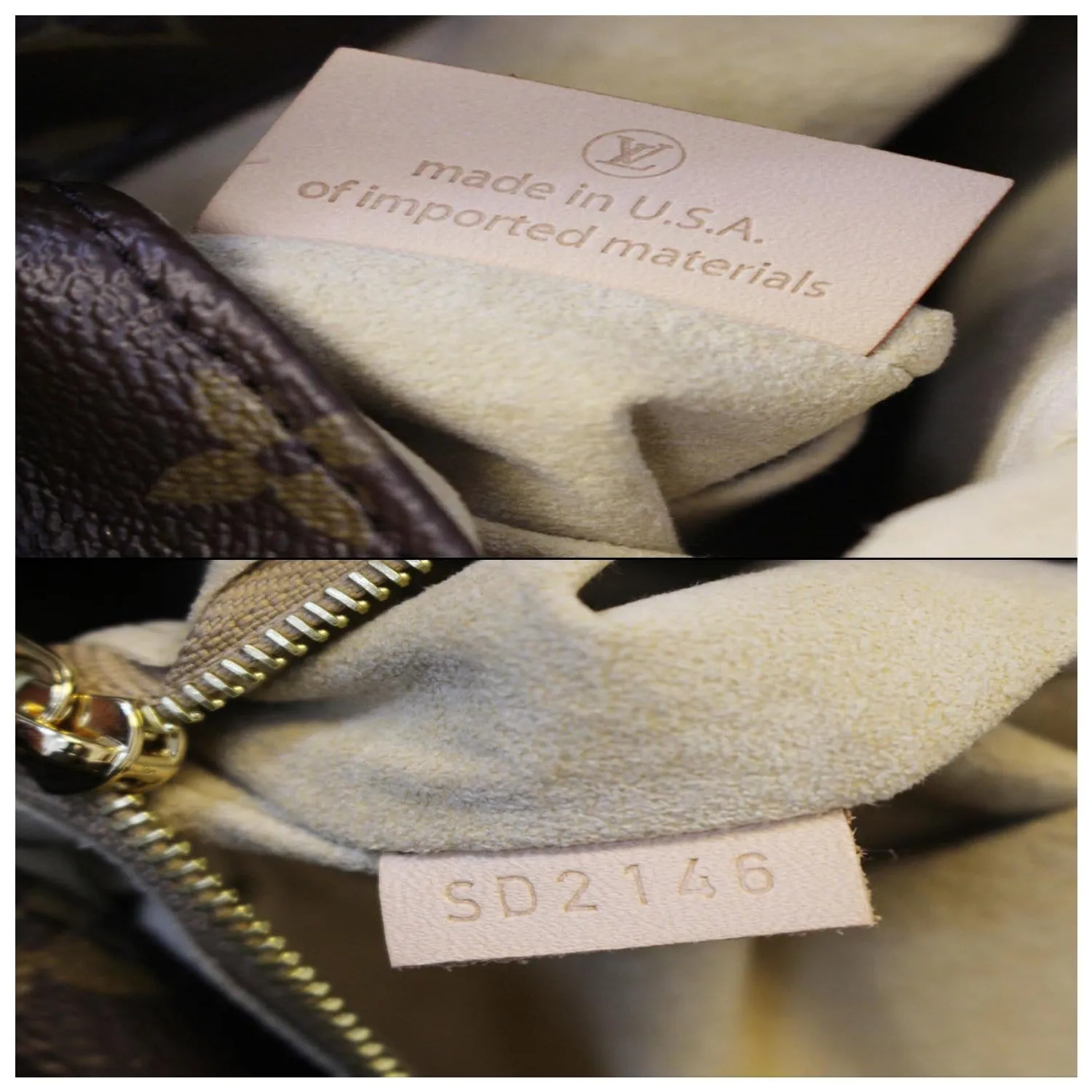 LOUIS VUITTON Artsy MM Monogram Canvas Shoulder Bag Brown
