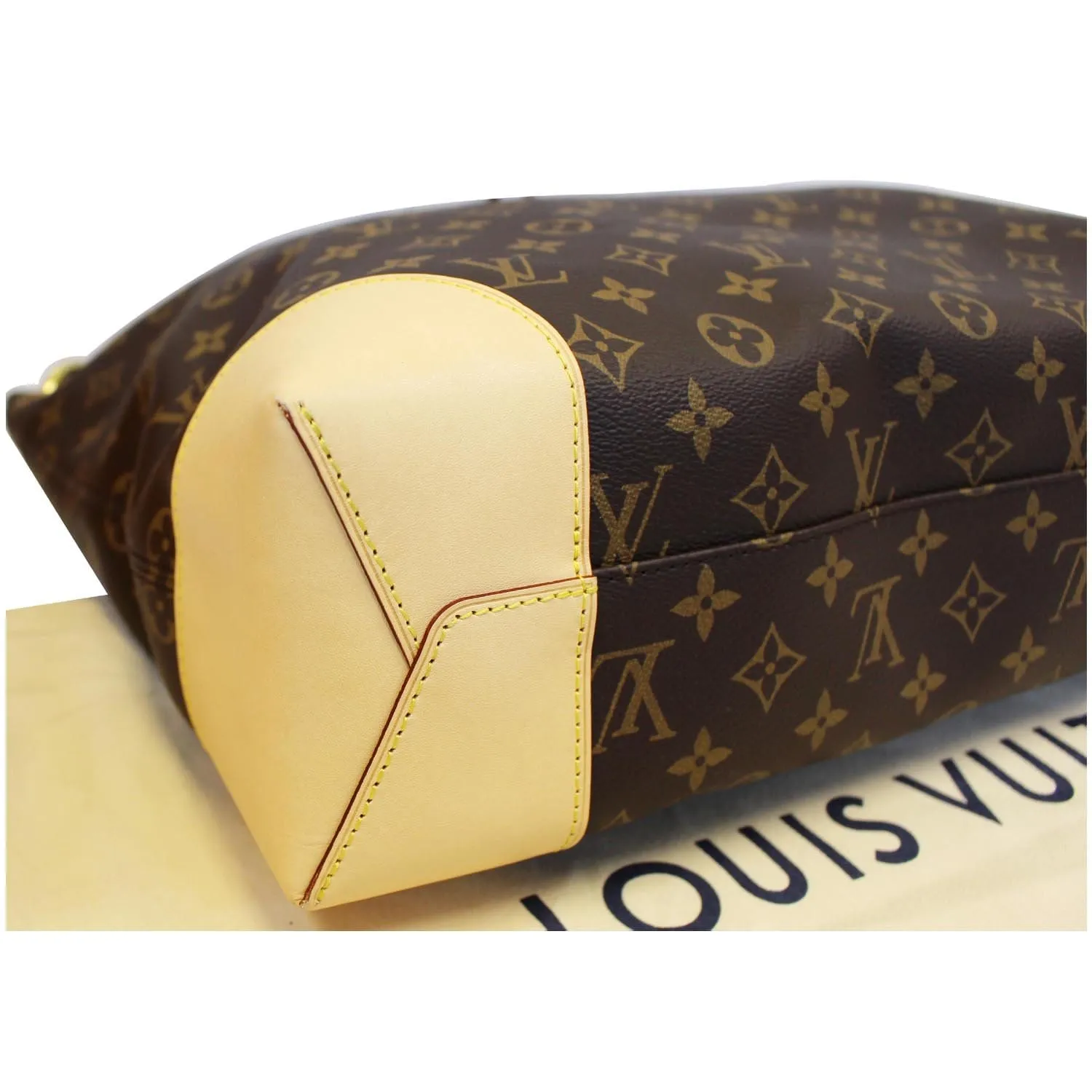 LOUIS VUITTON Berri MM Monogram Canvas Shoulder Bag Brown