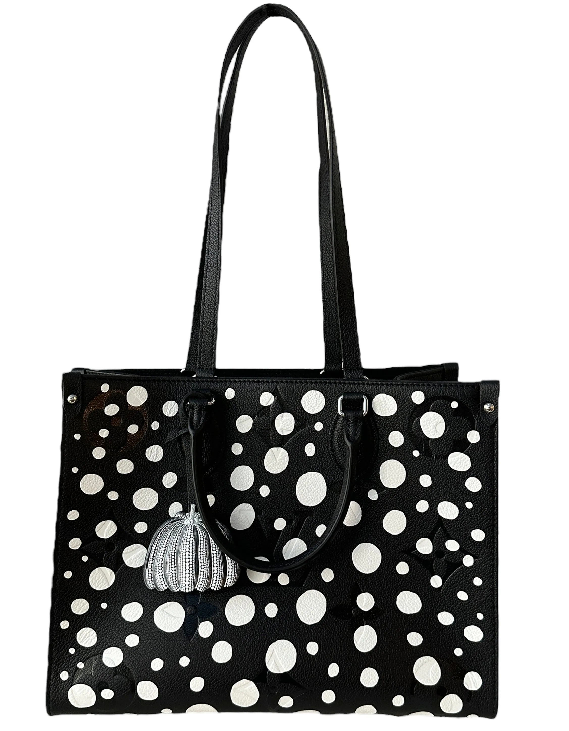 Louis Vuitton Black/White Empreinte Monogram LV x YK OnTheGo MM Tote Bag