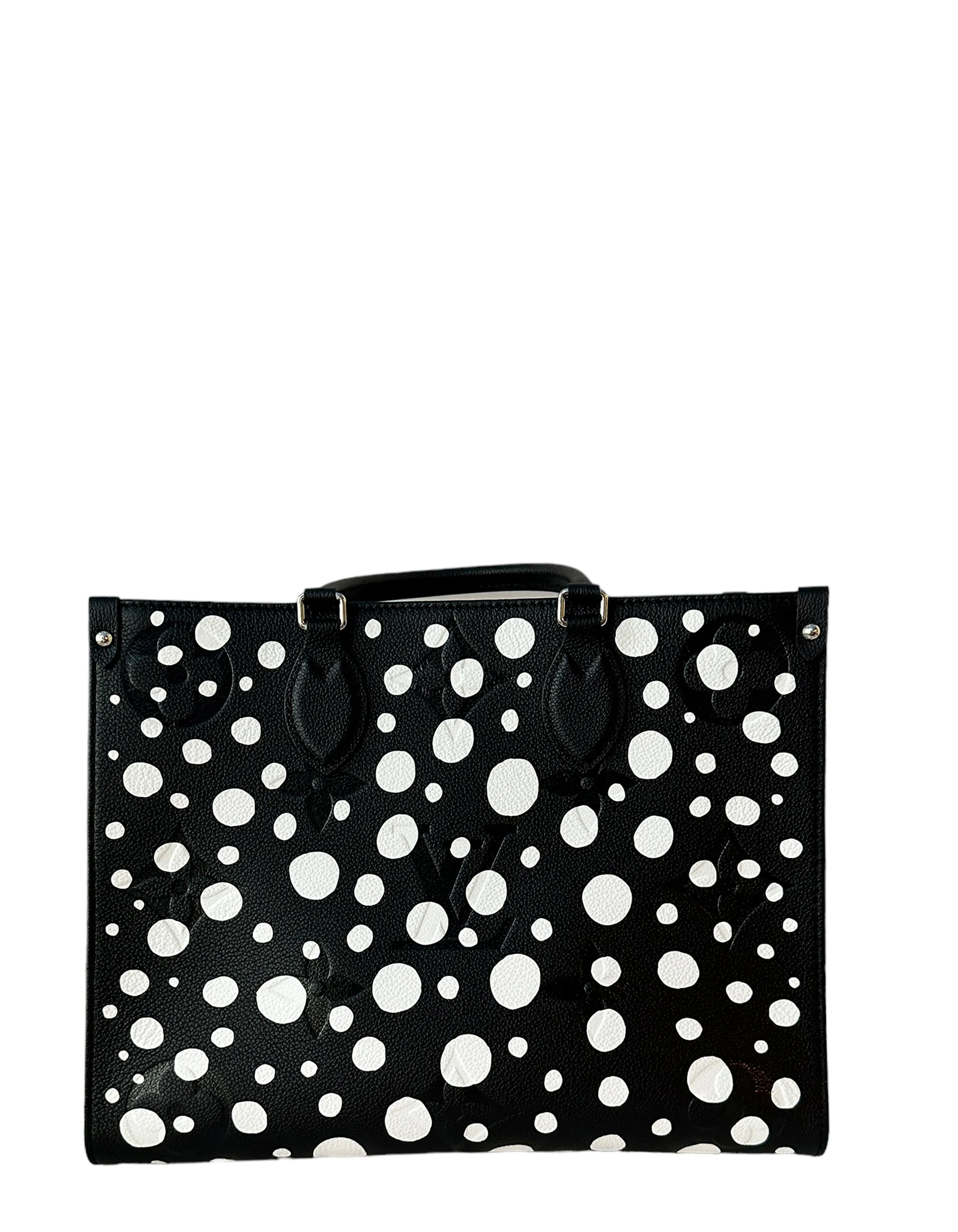 Louis Vuitton Black/White Empreinte Monogram LV x YK OnTheGo MM Tote Bag