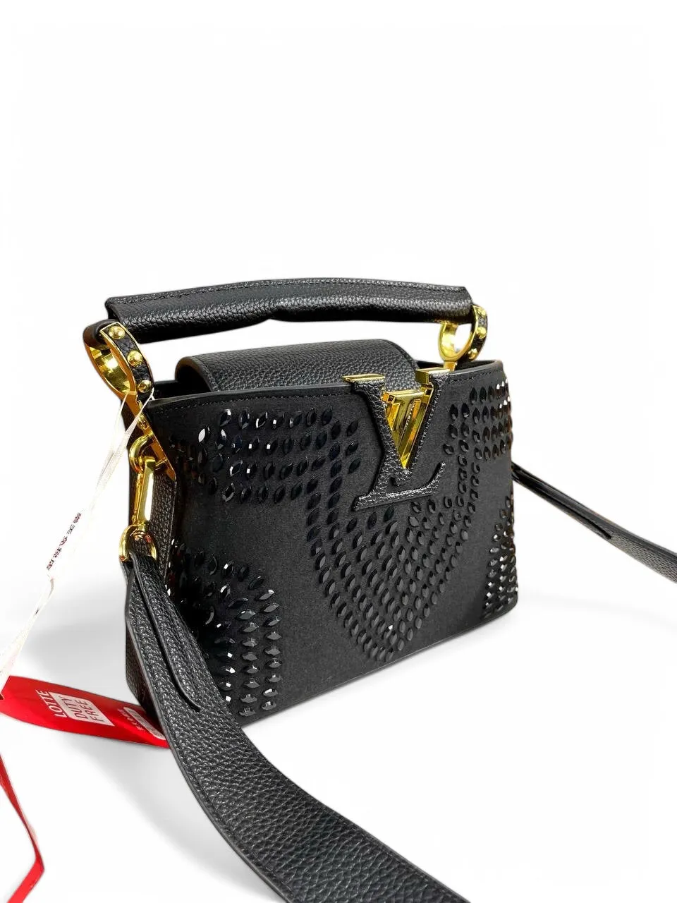 Louis Vuitton C'apucines BB & Mini – Black with Glossy Studded Embellishments