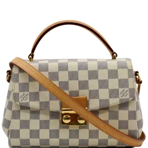LOUIS VUITTON Croisette Damier Azur Shoulder Crossbody Bag White