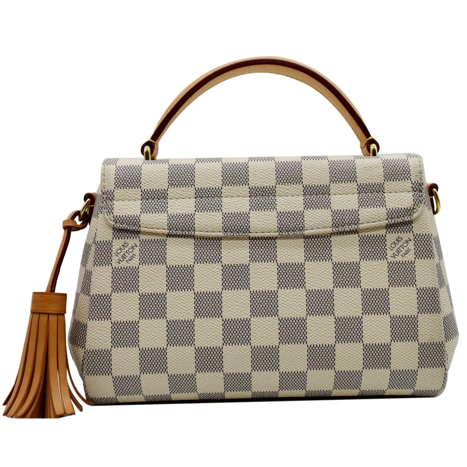 LOUIS VUITTON Croisette Damier Azur Shoulder Crossbody Bag White