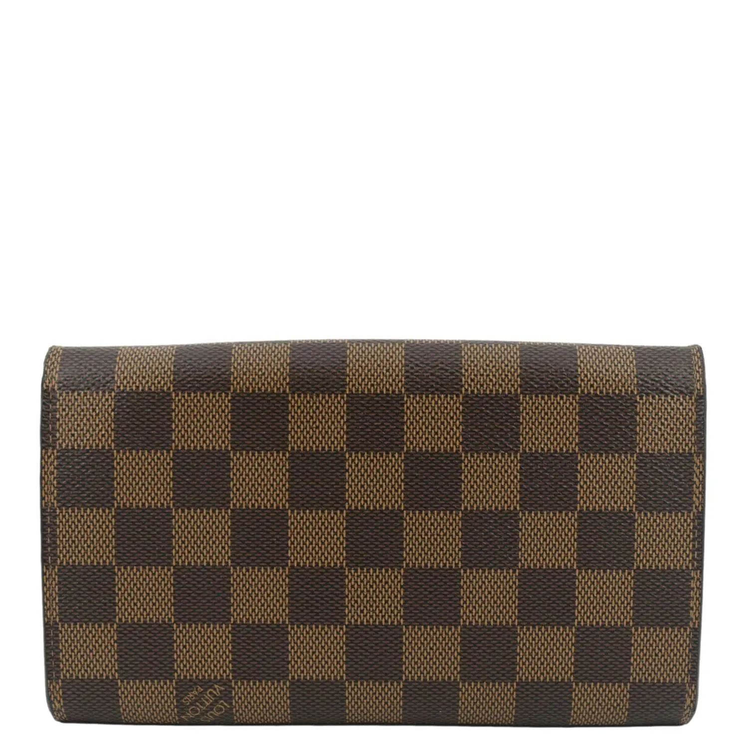 LOUIS VUITTON Croisette Damier Ebene Crossbody Chain Wallet Brown