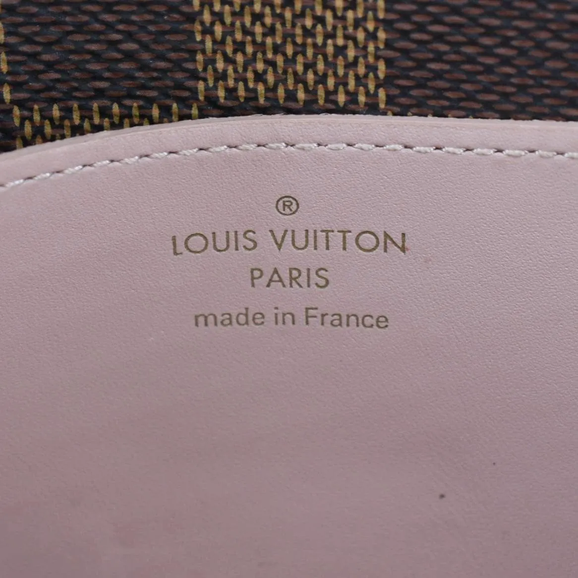 LOUIS VUITTON Croisette Damier Ebene Crossbody Chain Wallet Brown