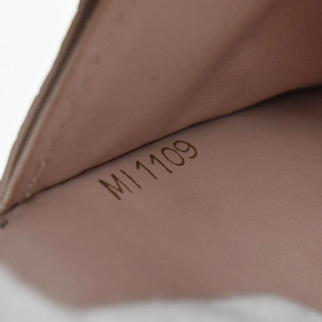 LOUIS VUITTON Croisette Damier Ebene Crossbody Chain Wallet Brown