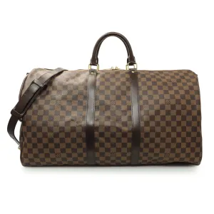 Louis Vuitton Damier Ebene Keepall Bandouliere 55