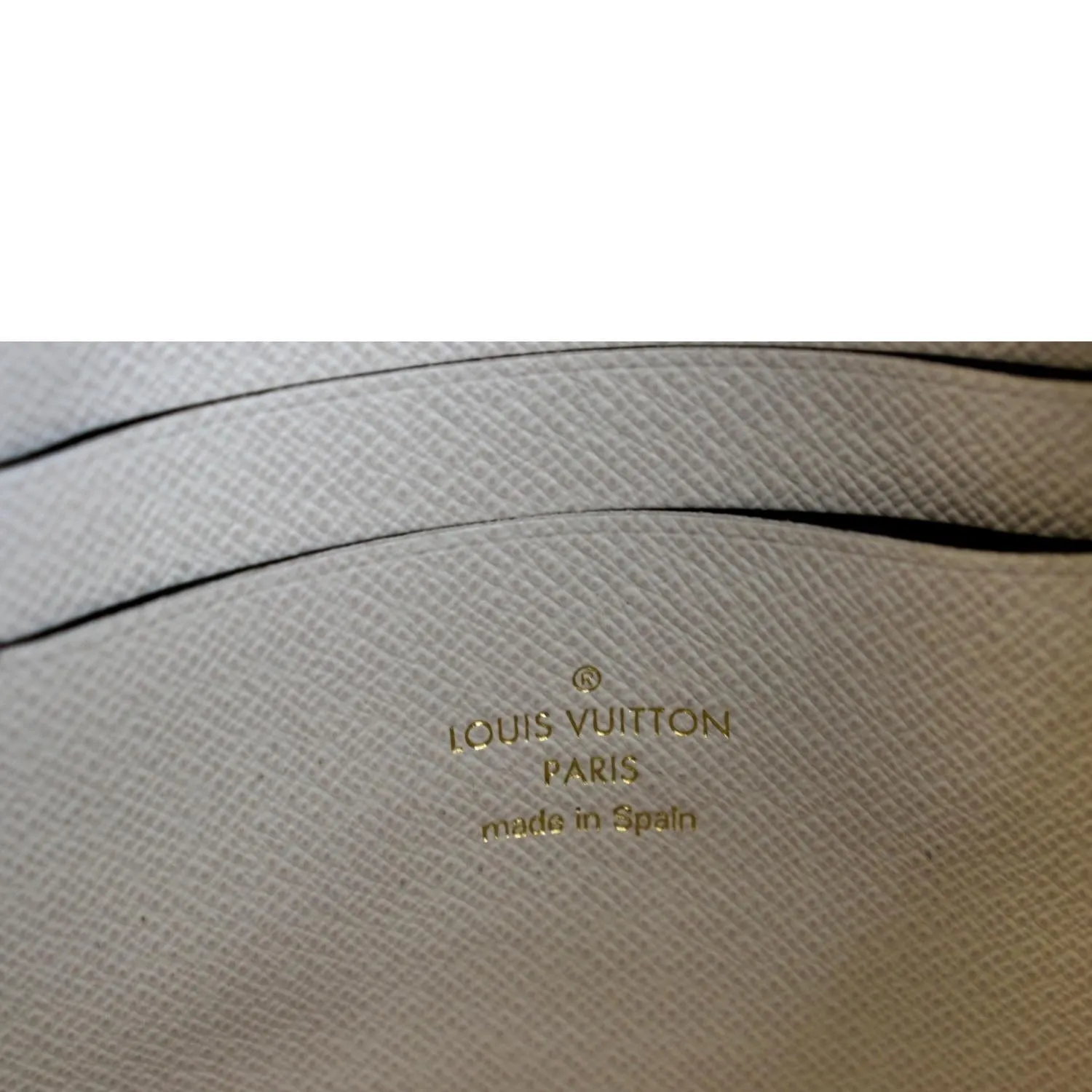 LOUIS VUITTON Double Zip Pochette Crafty Monogram Giant Crossbody Bag Creme Caramel
