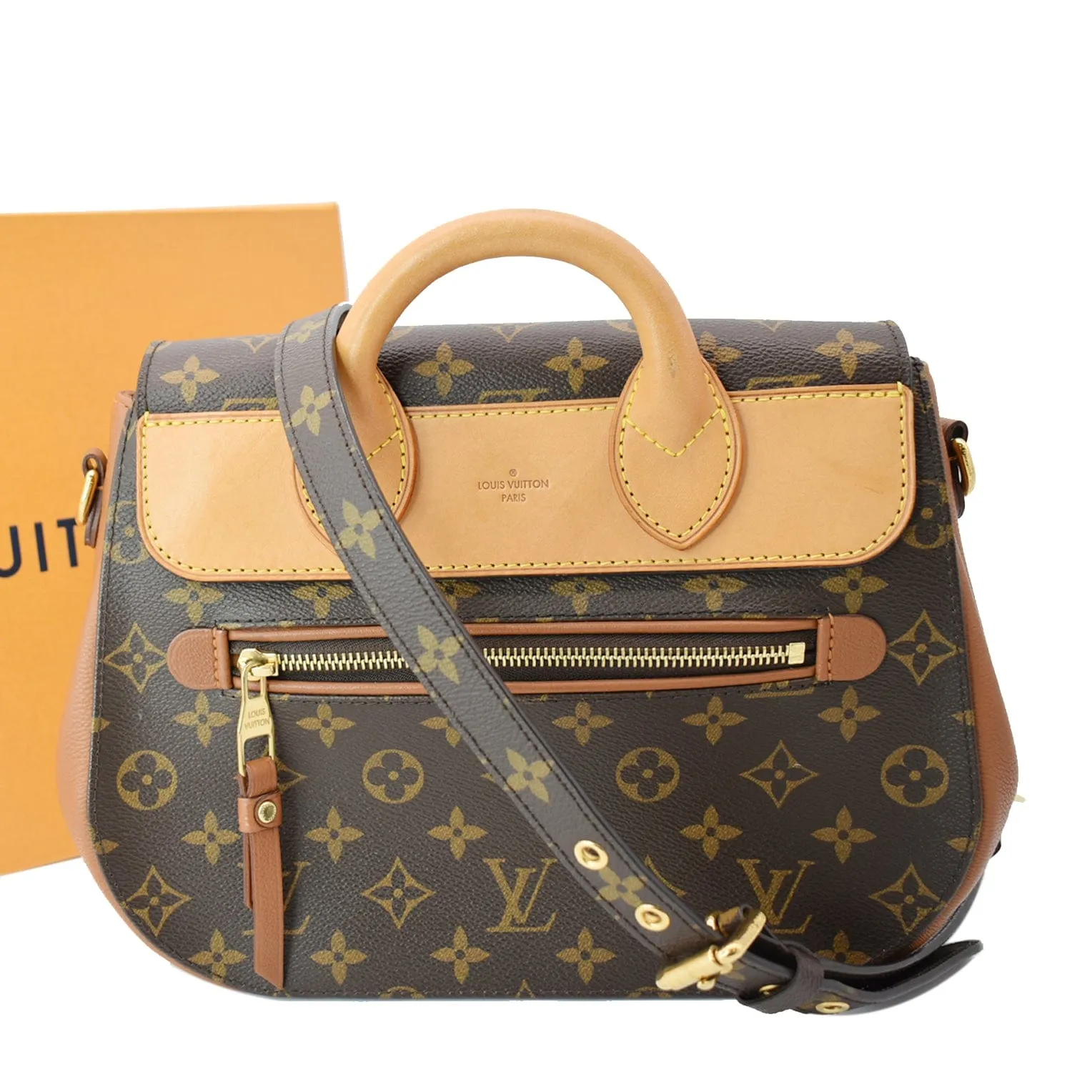 LOUIS VUITTON Eden MM Monogram Canvas Shoulder Bag Brown