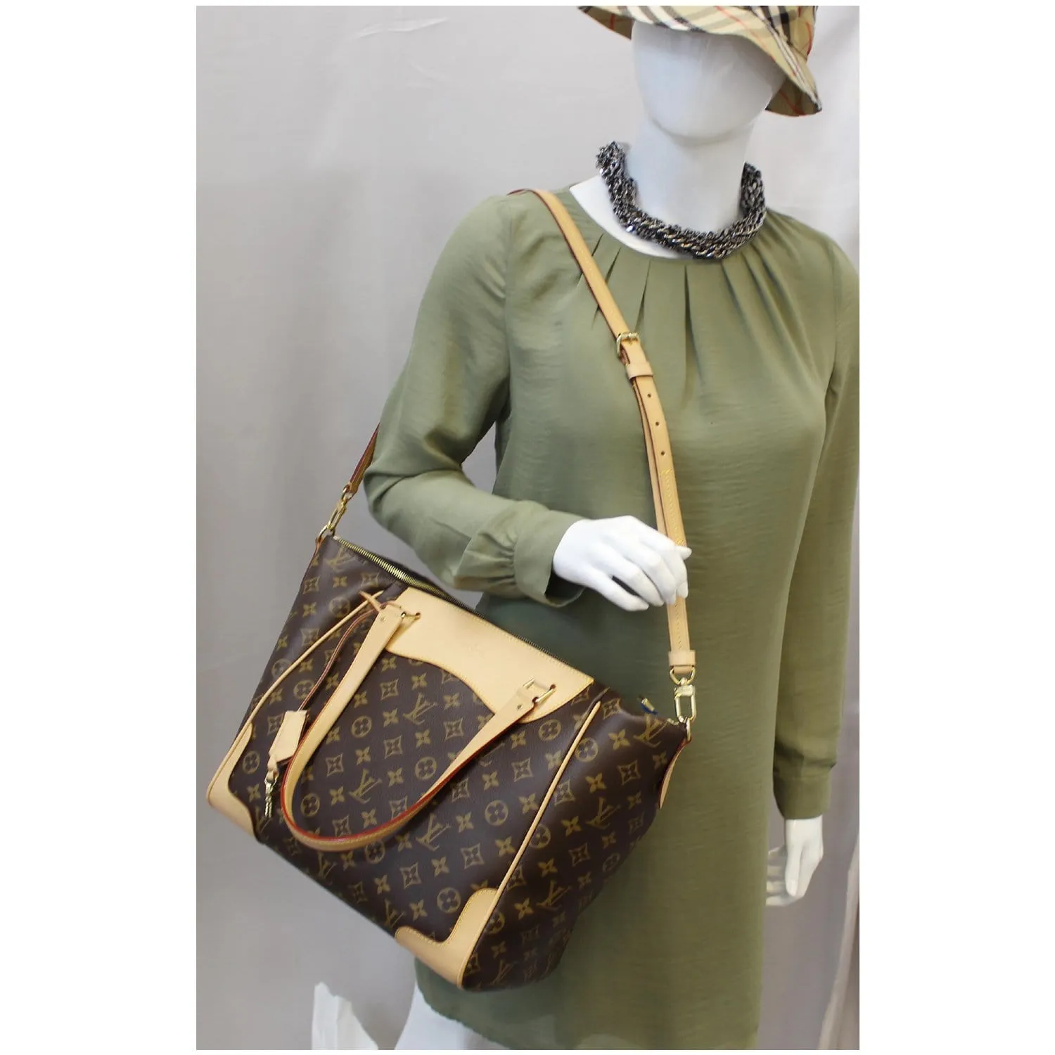 LOUIS VUITTON Estrela MM NM Monogram Canvas Shoulder Bag Brown