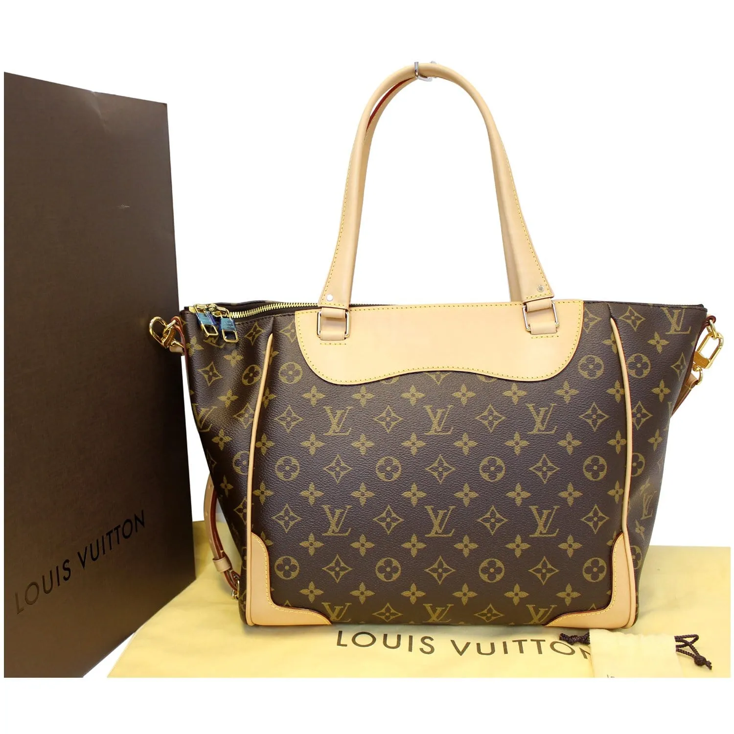LOUIS VUITTON Estrela MM NM Monogram Canvas Shoulder Bag Brown