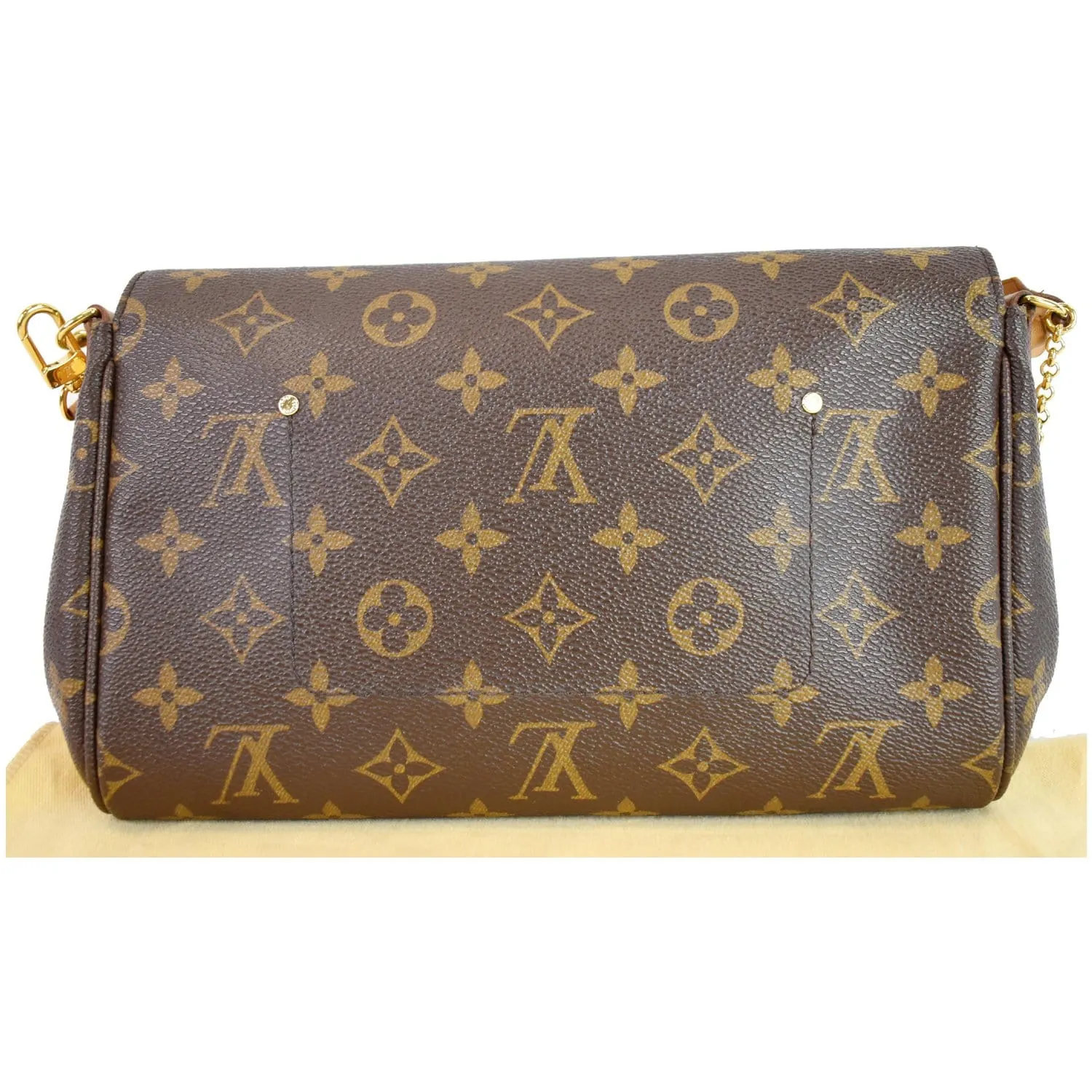 LOUIS VUITTON Favorite MM Monogram Canvas Crossbody Bag Brown