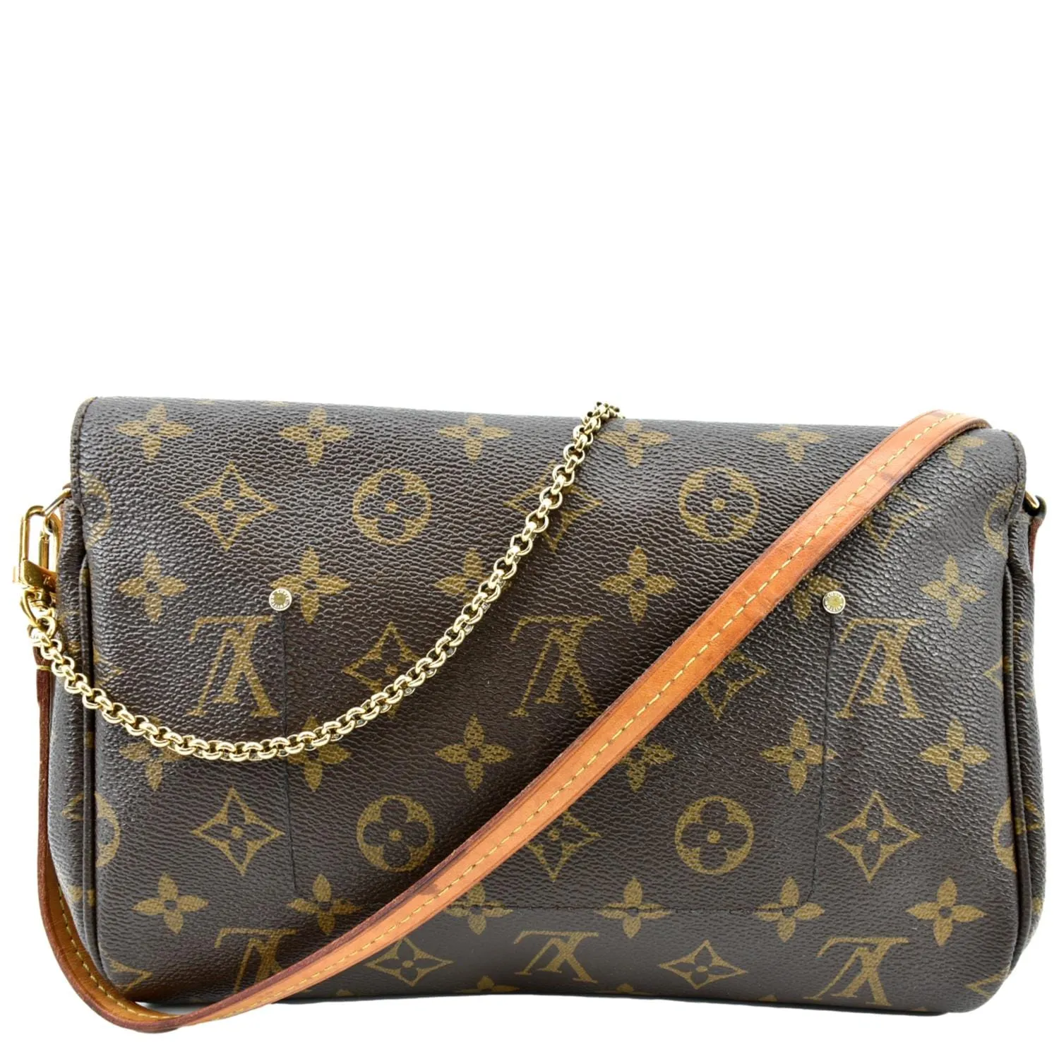 LOUIS VUITTON Favorite MM Monogram Canvas Crossbody Bag Brown