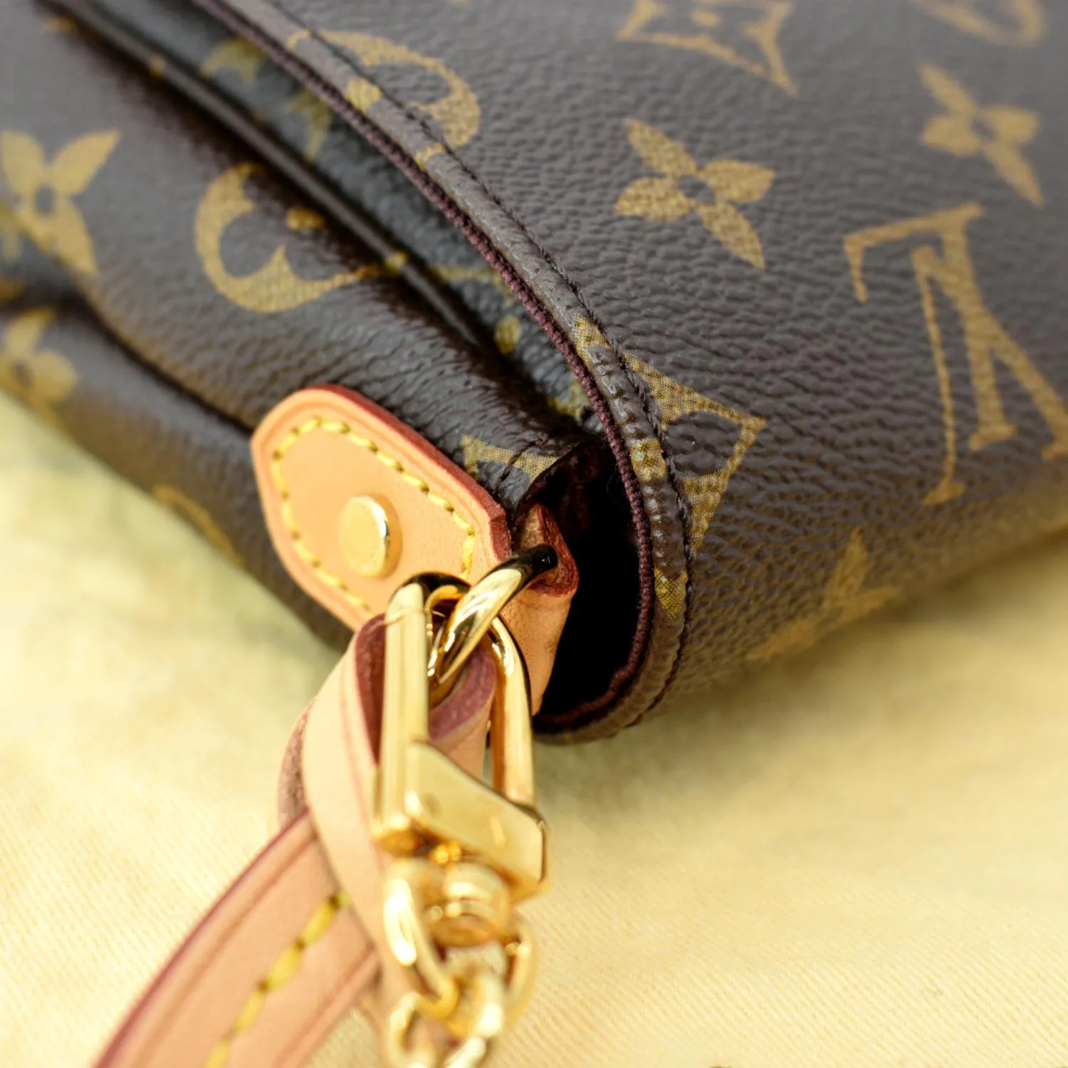 LOUIS VUITTON Favorite MM Monogram Canvas Crossbody Bag Brown