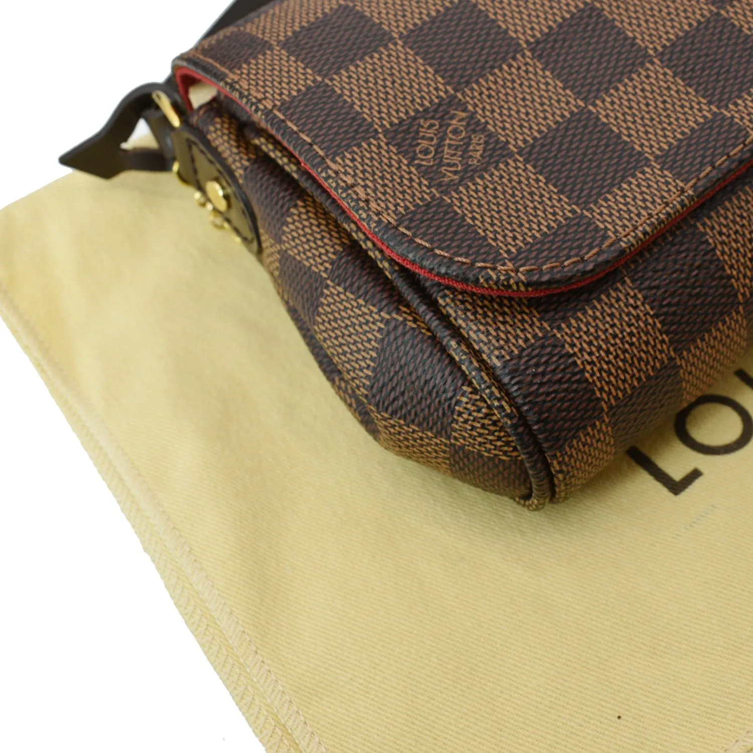 LOUIS VUITTON Favorite PM Damier Ebene Crossbody Bag Brown