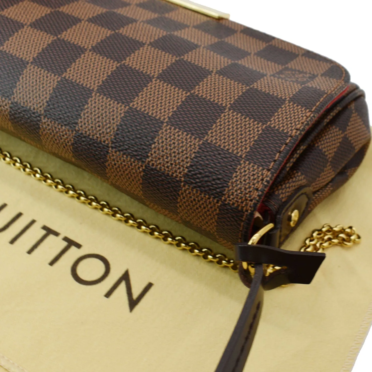 LOUIS VUITTON Favorite PM Damier Ebene Crossbody Bag Brown