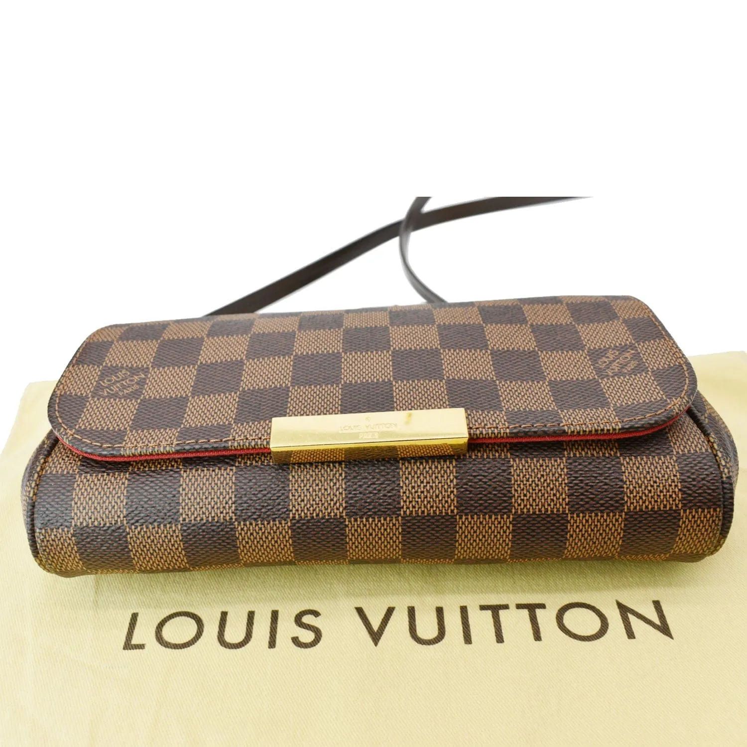 LOUIS VUITTON Favorite PM Damier Ebene Crossbody Bag Brown