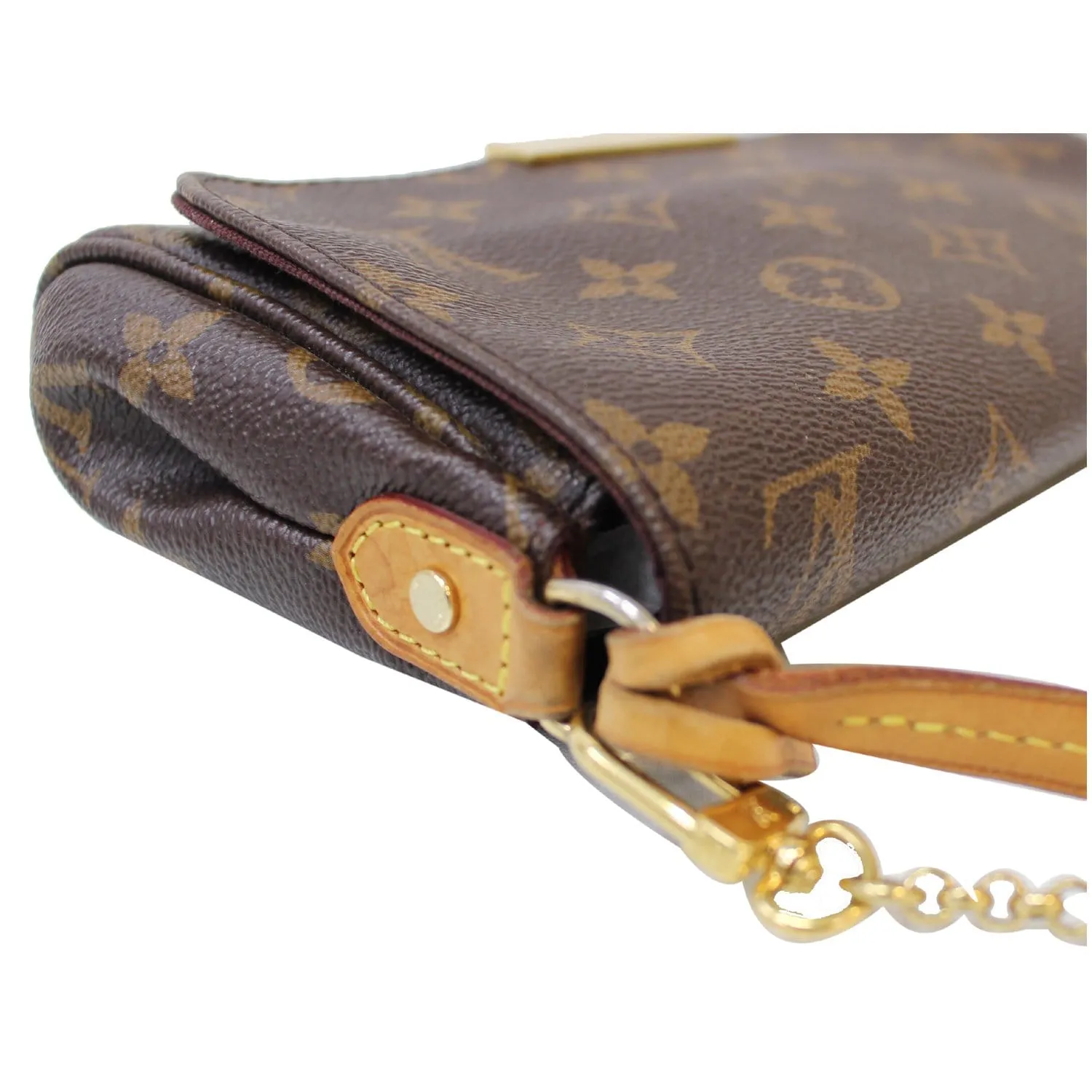 LOUIS VUITTON Favorite PM Monogram Canvas Crossbody Bag Brown
