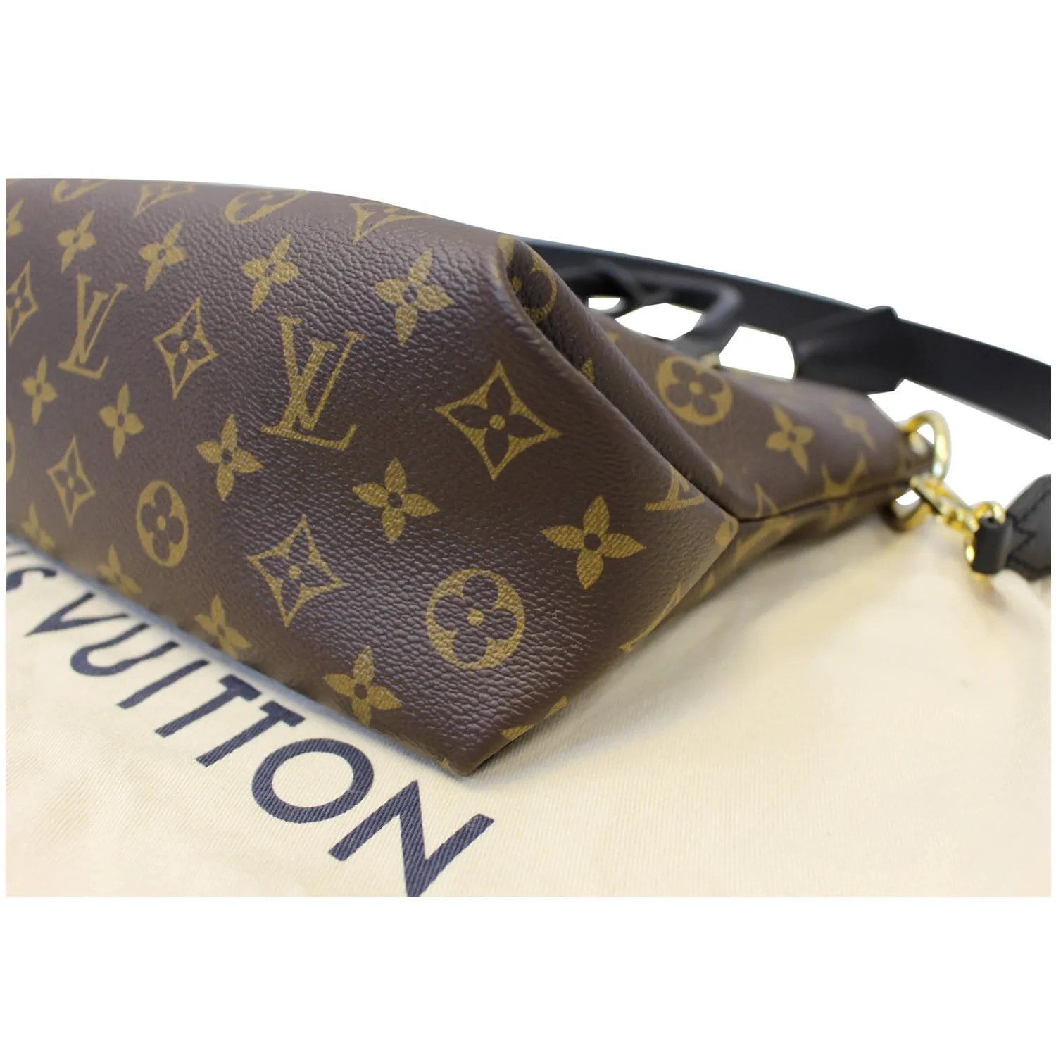 LOUIS VUITTON Flower Zipped PM Monogram Canvas Tote Bag Brown