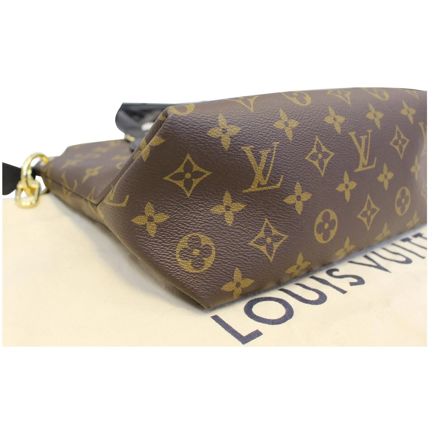 LOUIS VUITTON Flower Zipped PM Monogram Canvas Tote Bag Brown