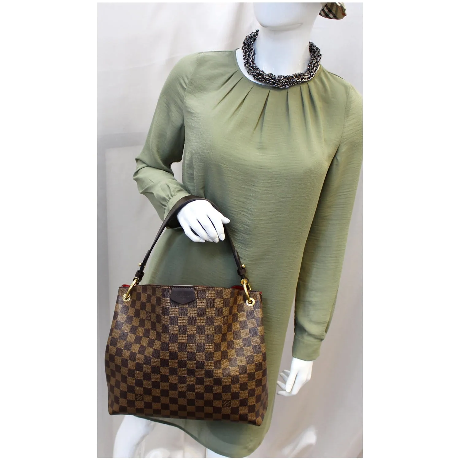 LOUIS VUITTON Graceful PM Dmaier Ebene Shoulder Bag Brown