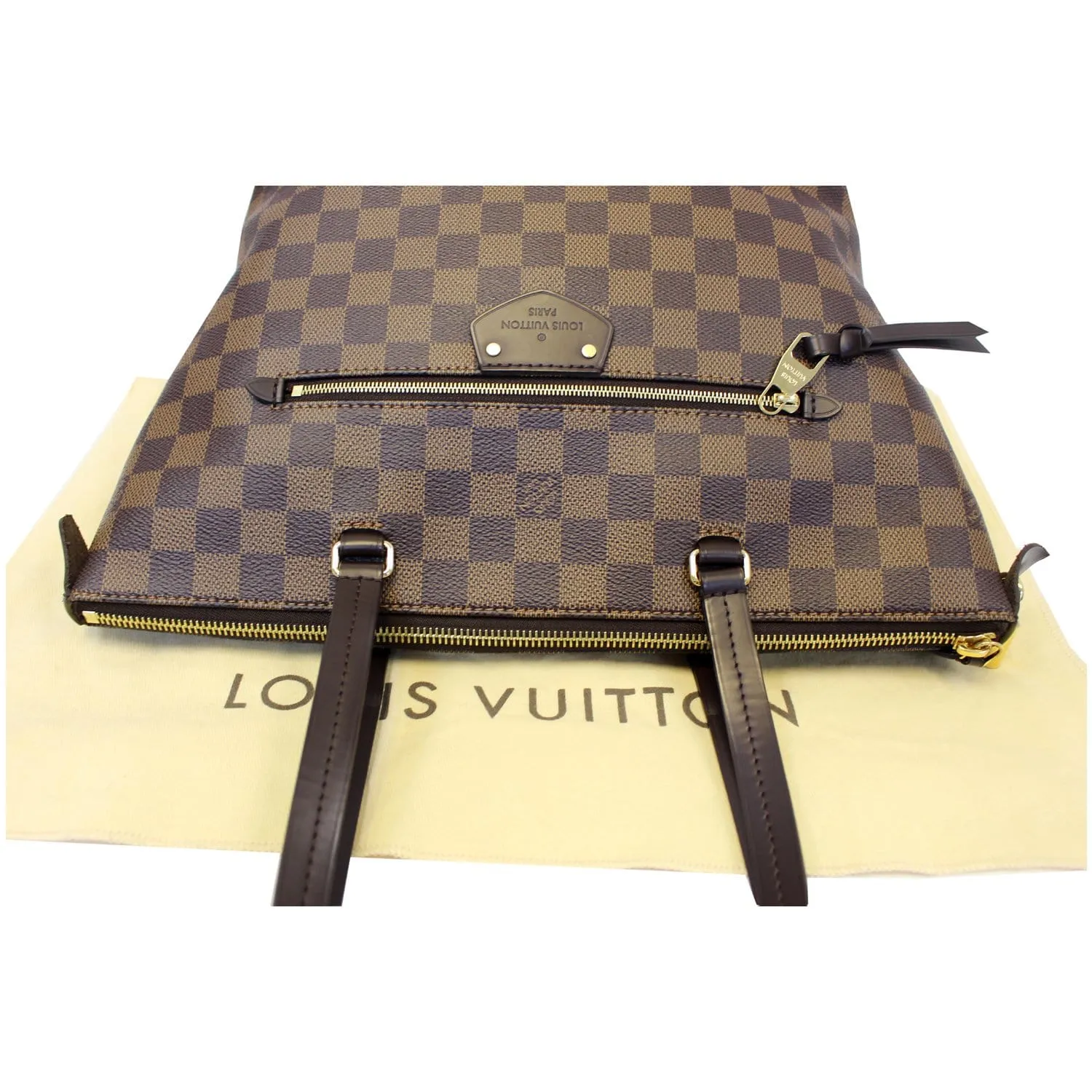 LOUIS VUITTON Iena PM Damier Ebene Shoulder Bag Brown
