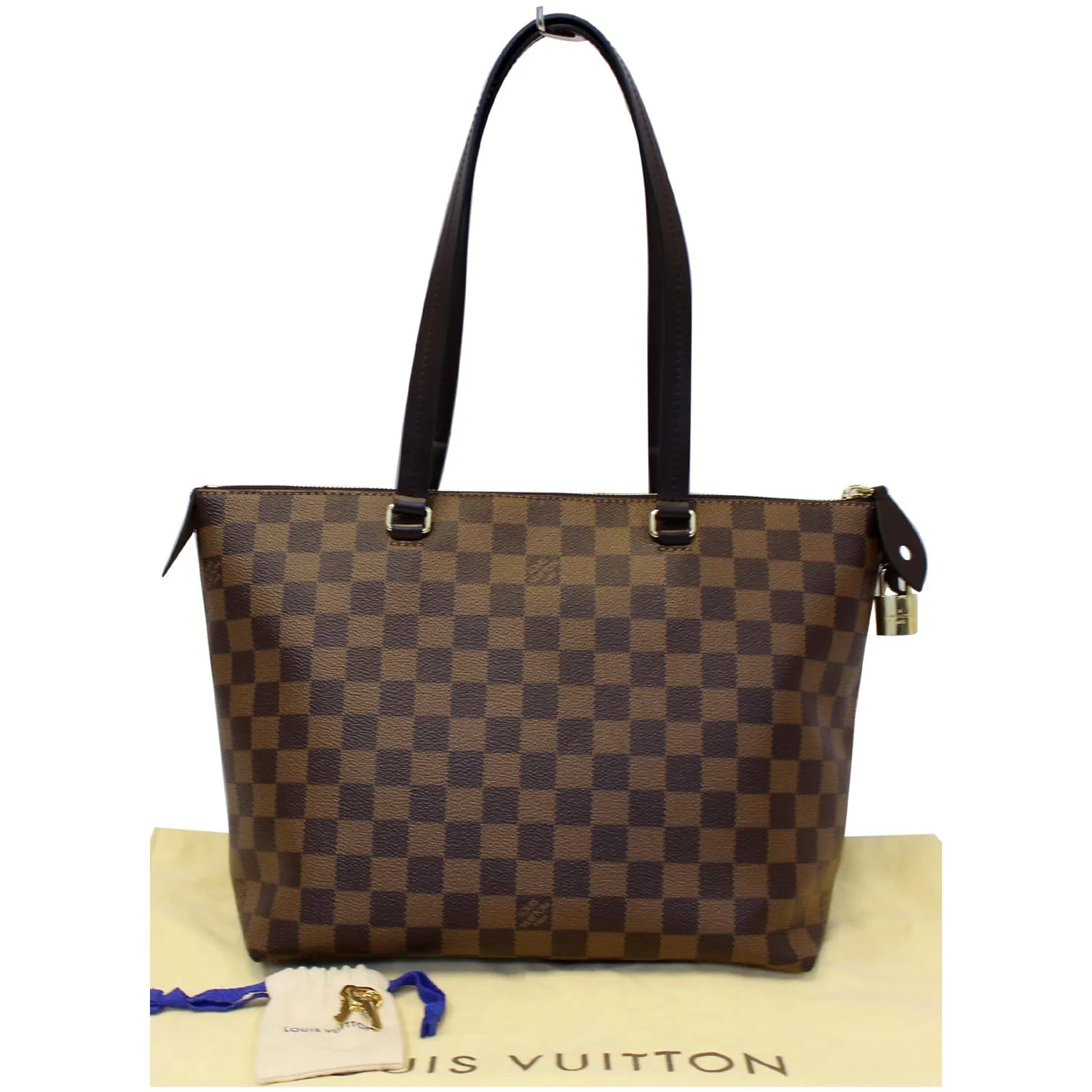 LOUIS VUITTON Iena PM Damier Ebene Shoulder Bag Brown