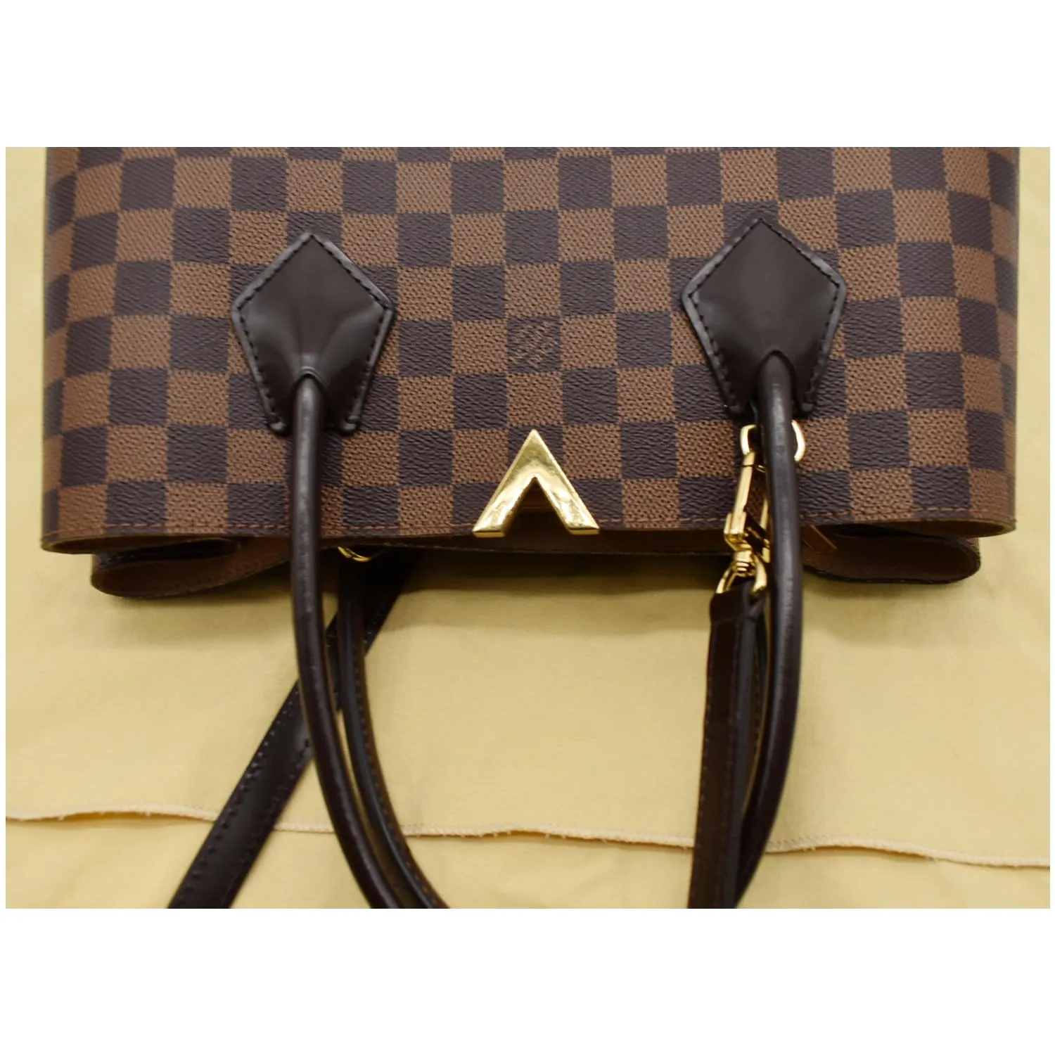 LOUIS VUITTON Kensington Damier Ebene Shoulder Bag Brown