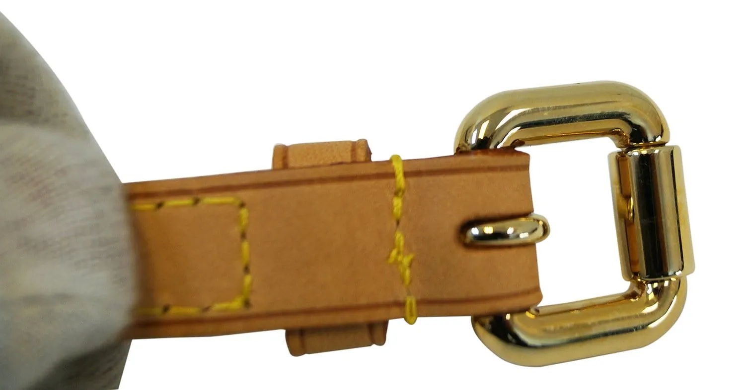 LOUIS VUITTON Leather Beige Shoulder Strap For Keepall, Speedy