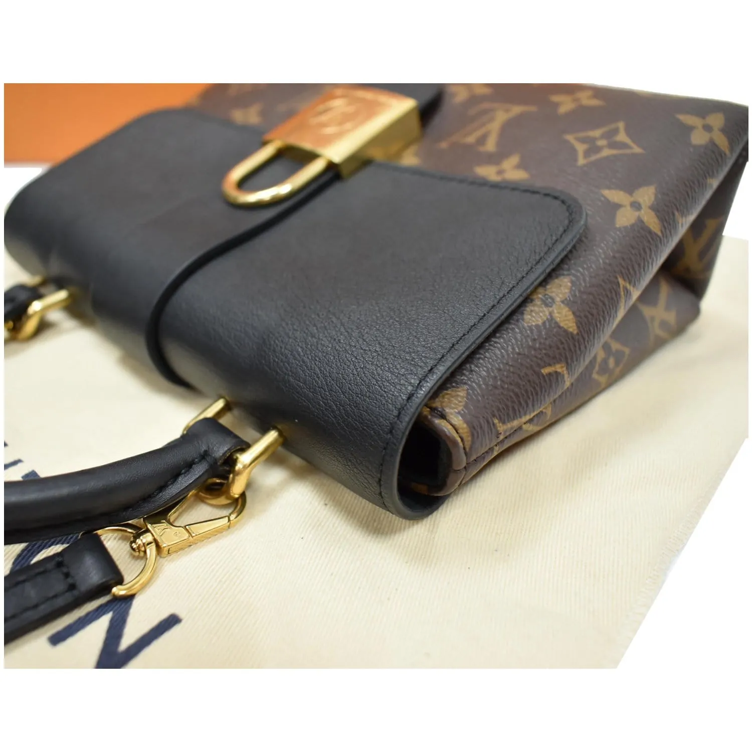 LOUIS VUITTON Locky BB Monogram Canvas Crossbody Bag Brown