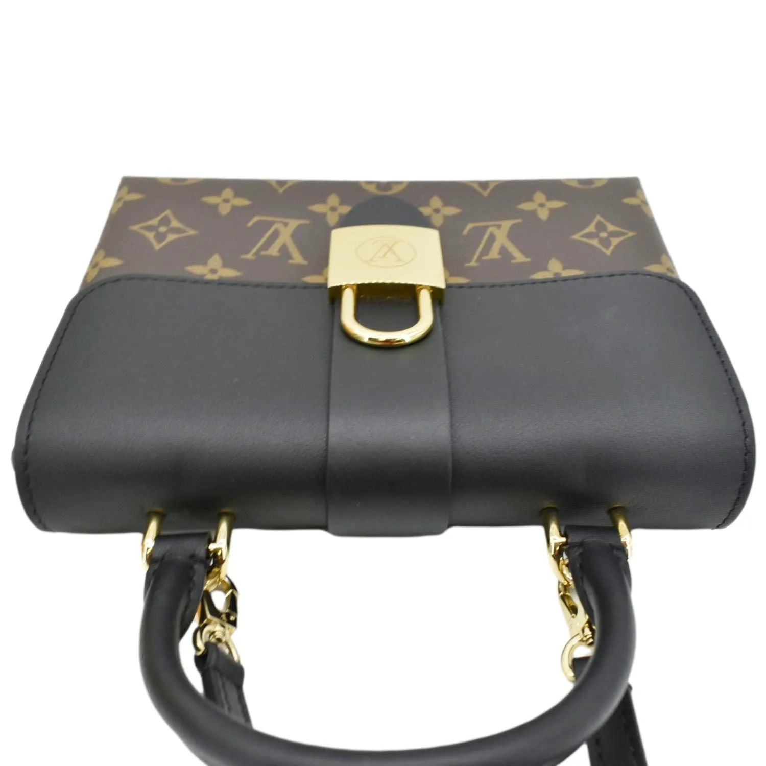 LOUIS VUITTON Locky BB Monogram Canvas Shoulder Bag Brown