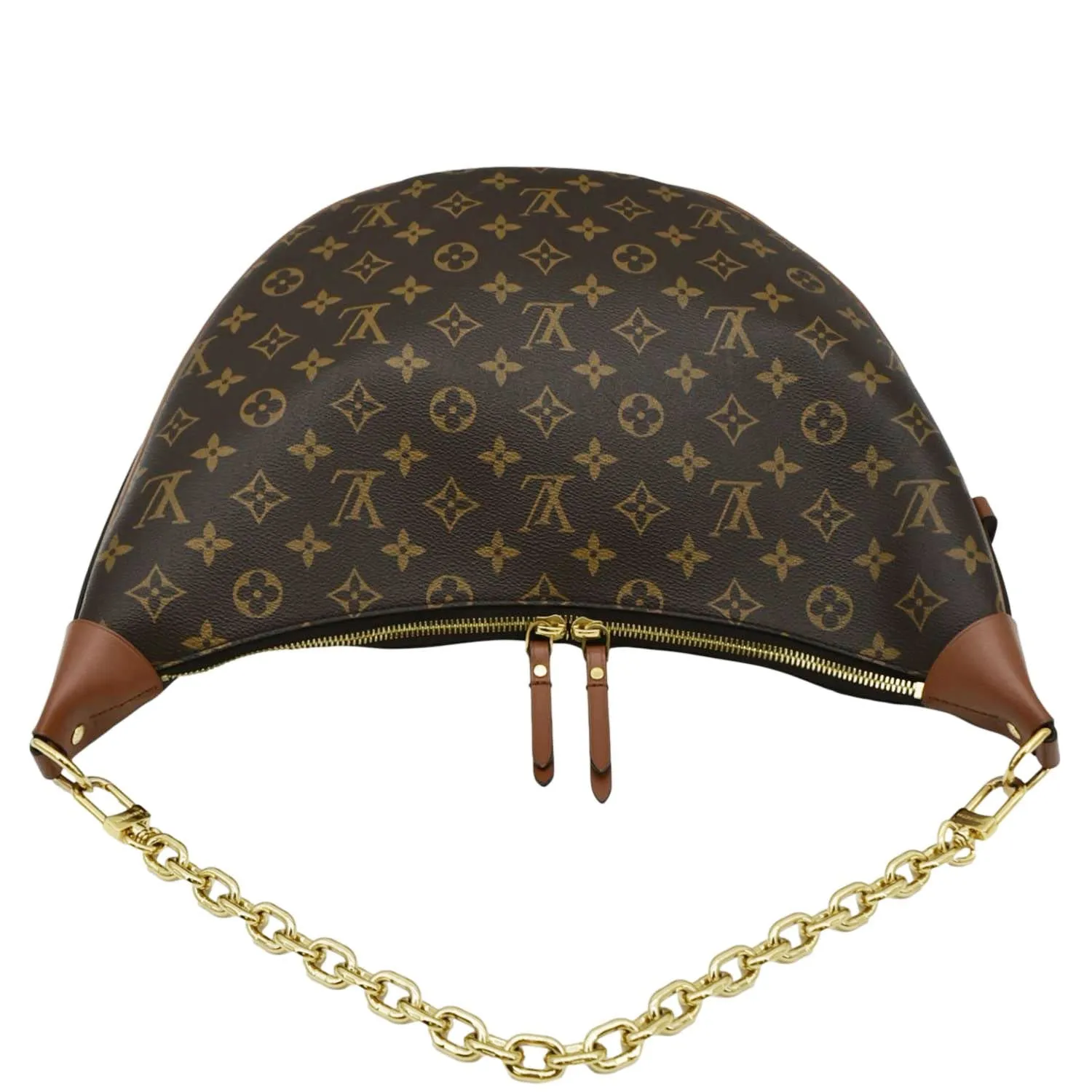 LOUIS VUITTON Loop Reverse Monogram Canvas Shoulder Bag Brown