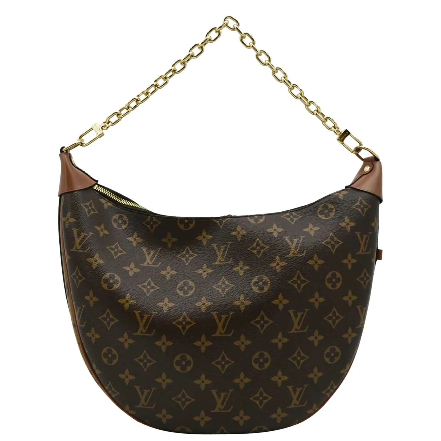 LOUIS VUITTON Loop Reverse Monogram Canvas Shoulder Bag Brown