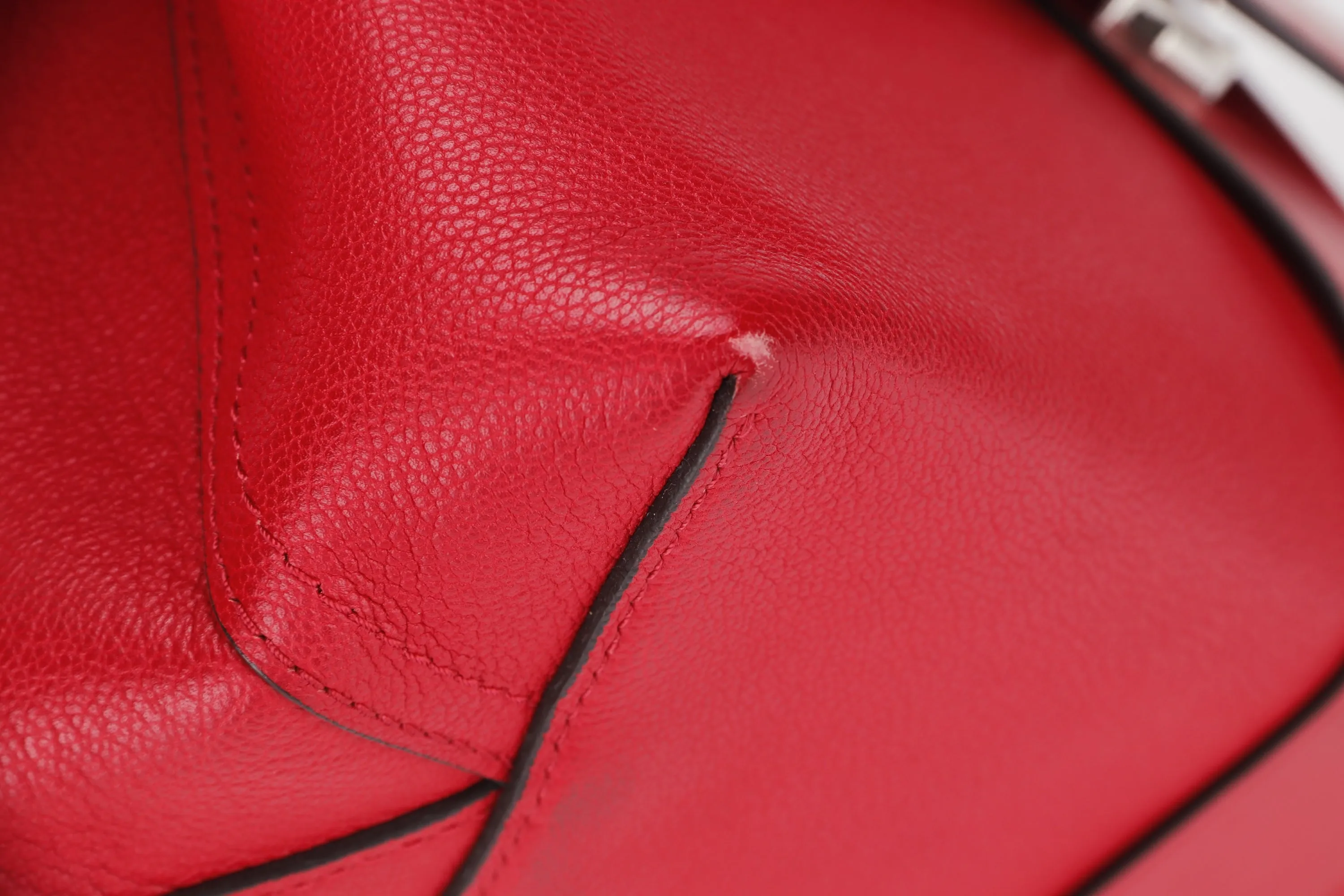 LOUIS VUITTON M51924 VERY ONE HANDLE BAG (AH1158) RED LEATHER SILVER HARDWARE, WITH STRAP & DUST COVER