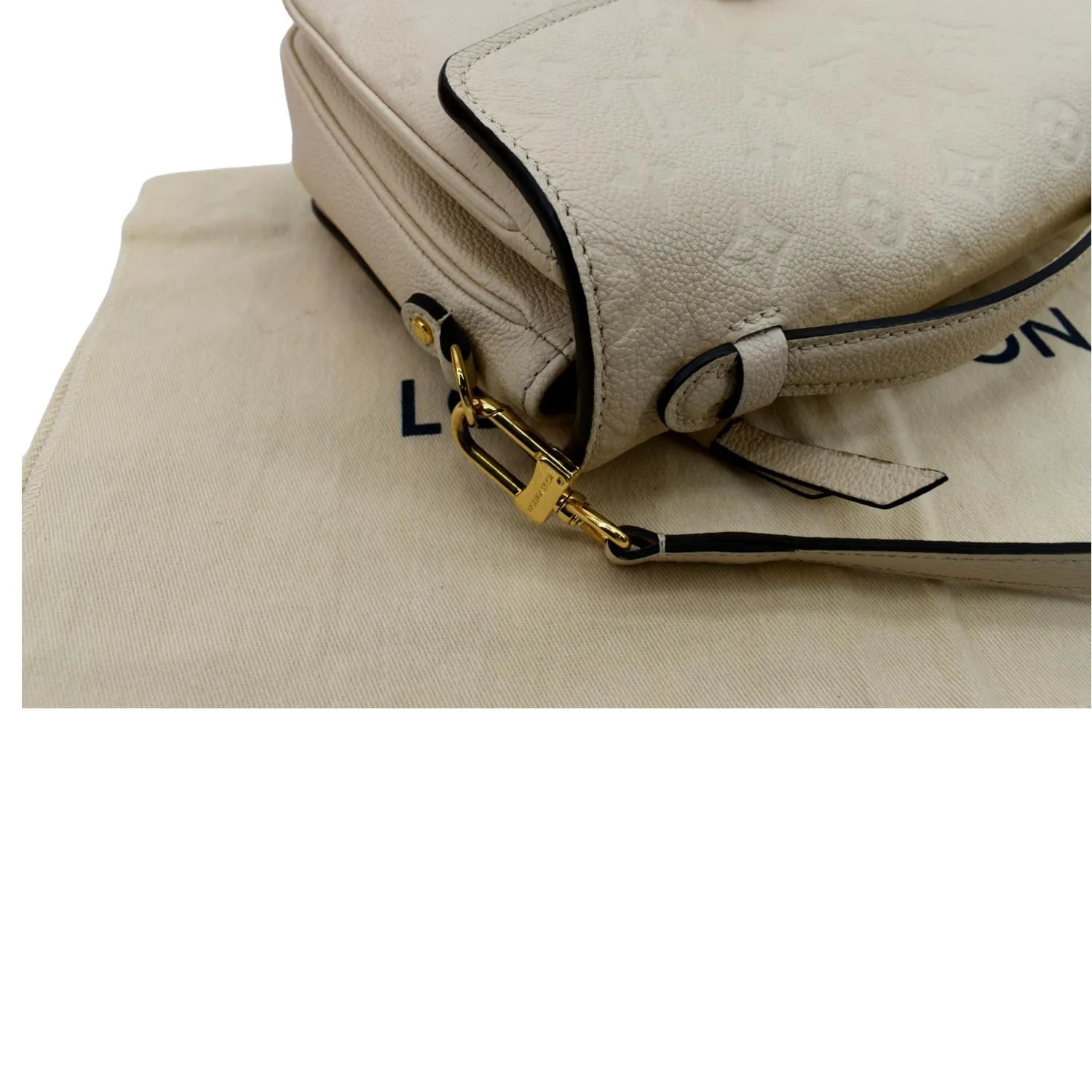 LOUIS VUITTON Metis Pochette Empreinte Leather Crossbody Bag Ivory
