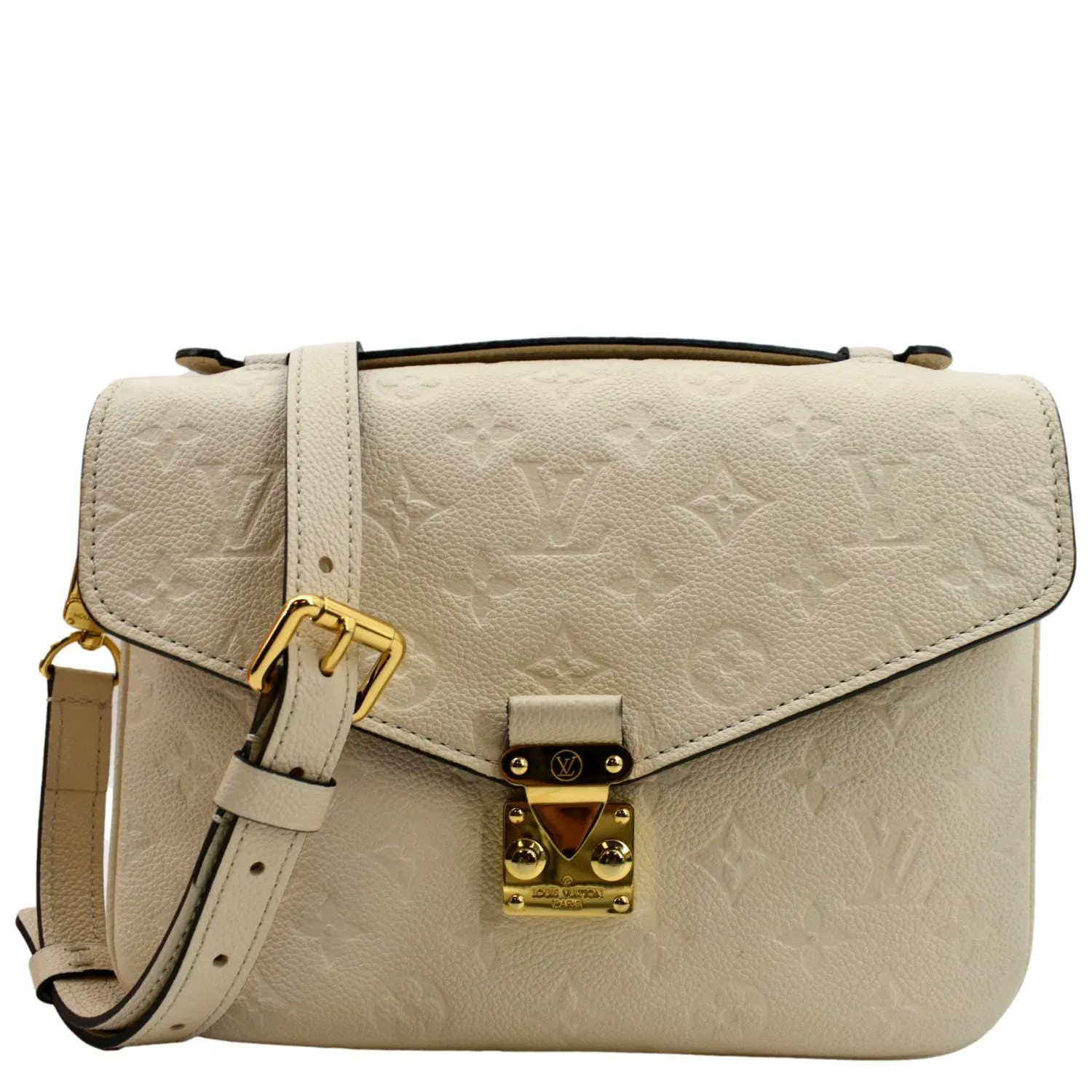 LOUIS VUITTON Metis Pochette Empreinte Leather Crossbody Bag Ivory