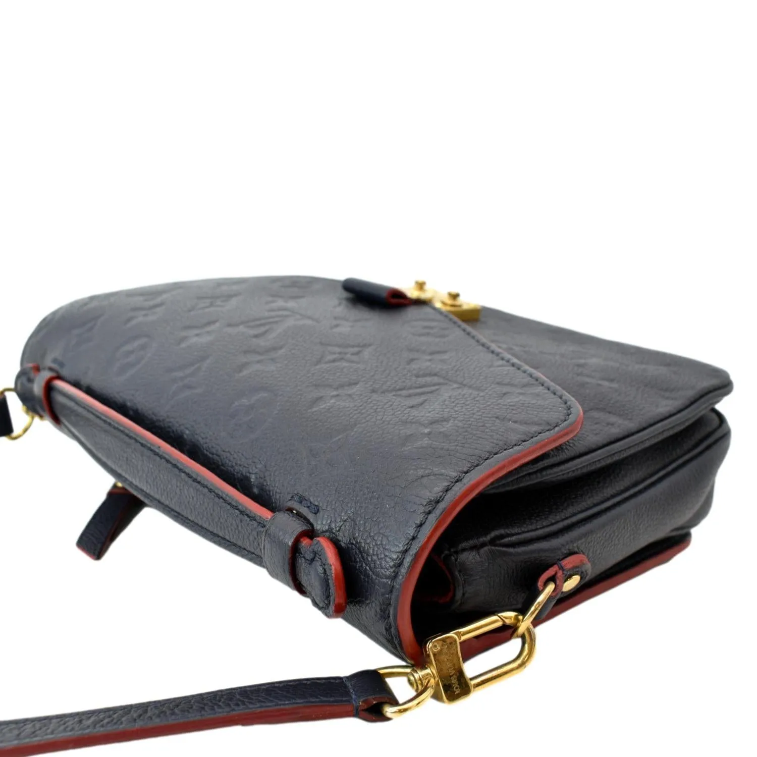 LOUIS VUITTON Metis Pochette Empreinte Leather Crossbody Bag Navy Blue