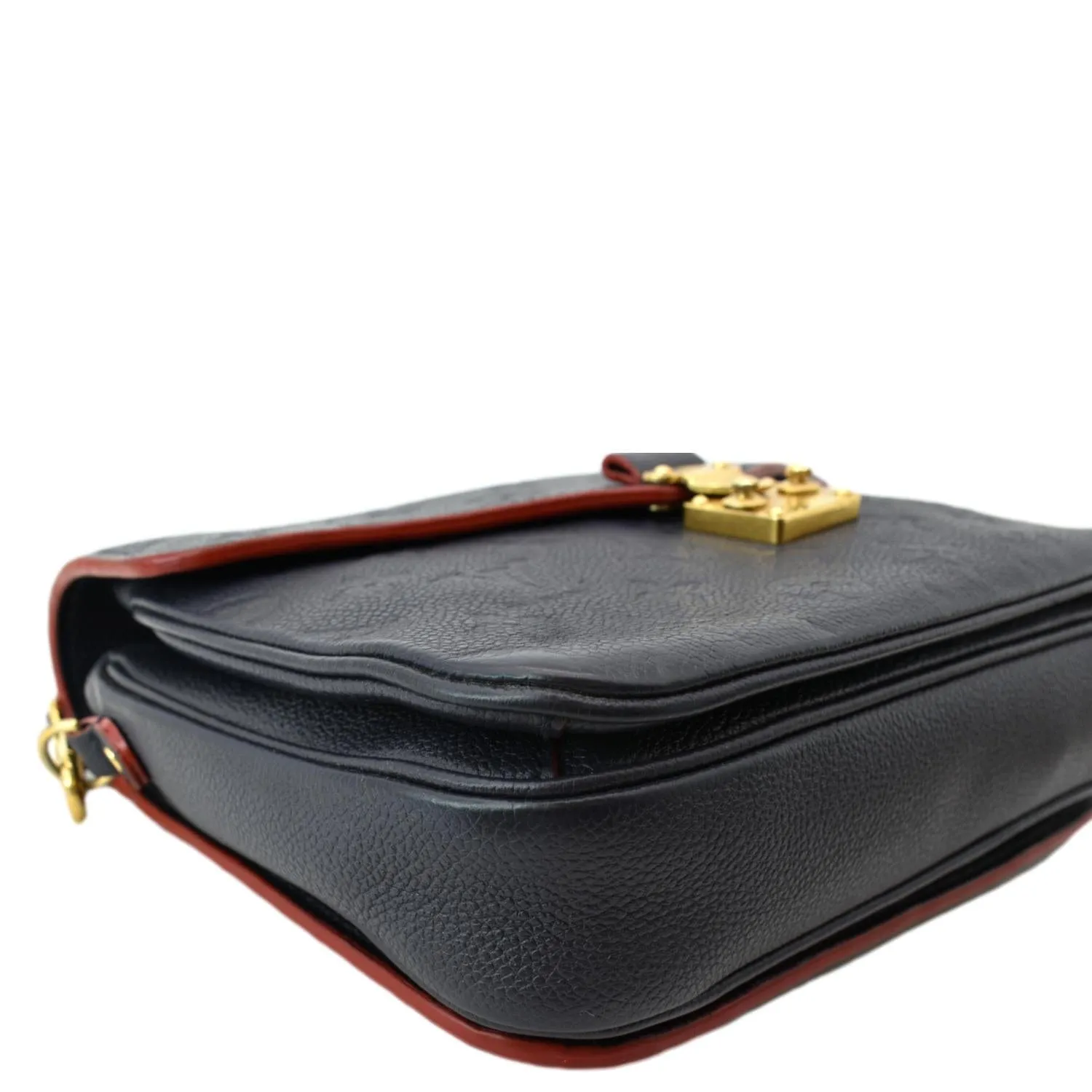 LOUIS VUITTON Metis Pochette Empreinte Leather Crossbody Bag Navy Blue