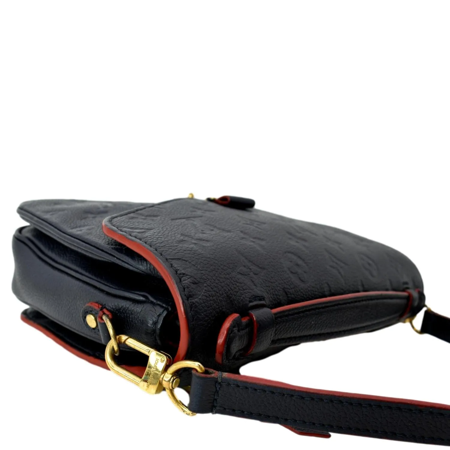 LOUIS VUITTON Metis Pochette Empreinte Leather Crossbody Bag Navy Blue