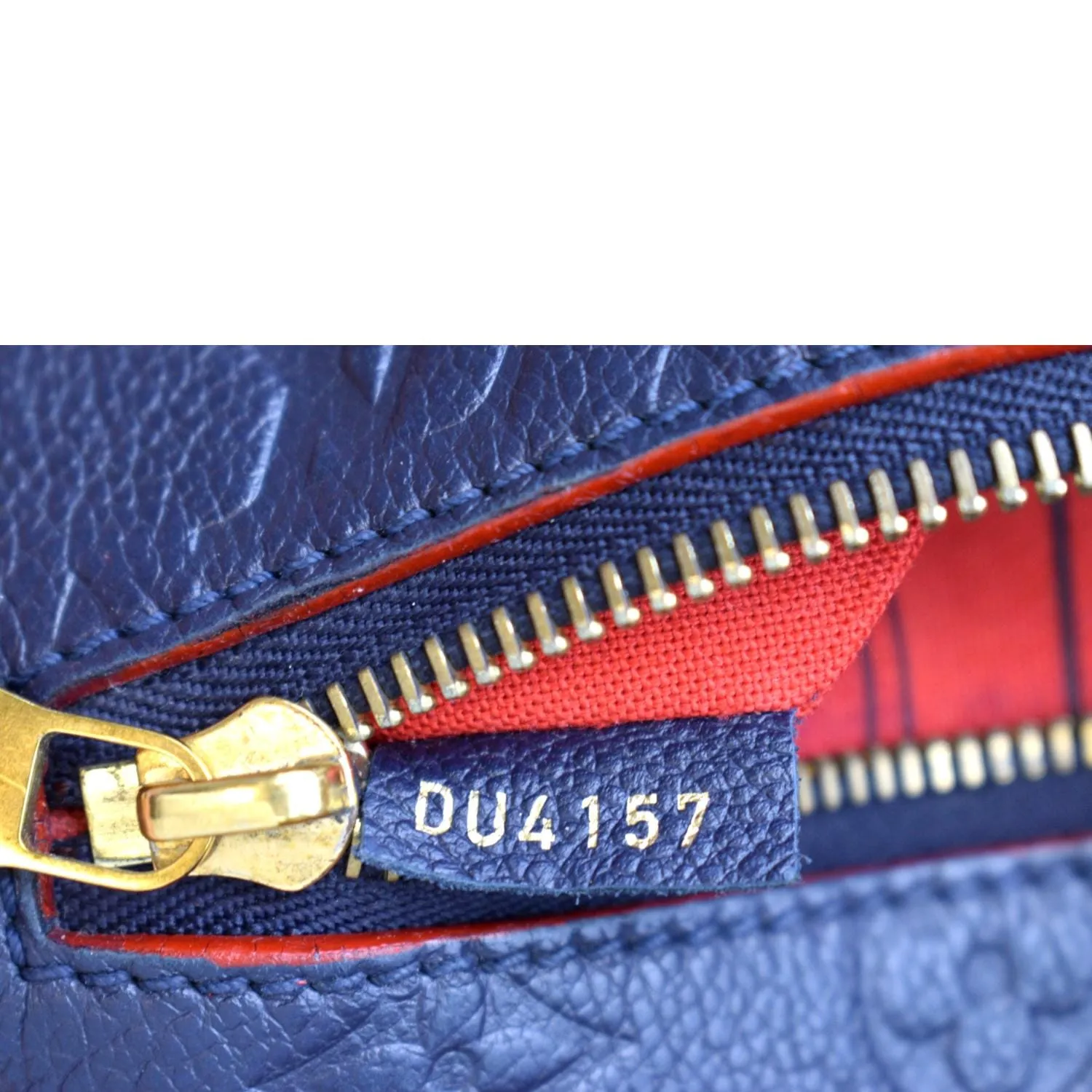 LOUIS VUITTON Metis Pochette Empreinte Leather Crossbody Bag Navy Blue