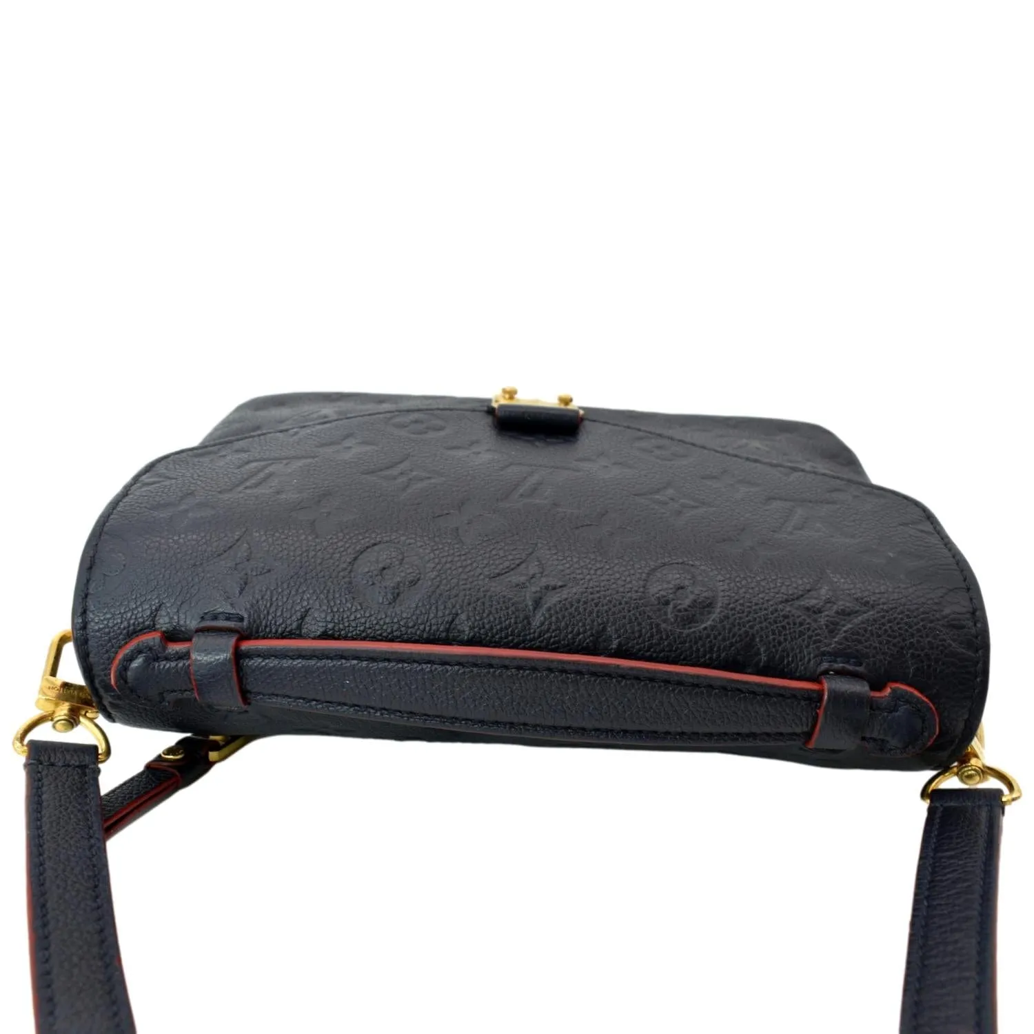 LOUIS VUITTON Metis Pochette Empreinte Leather Crossbody Bag Navy Blue
