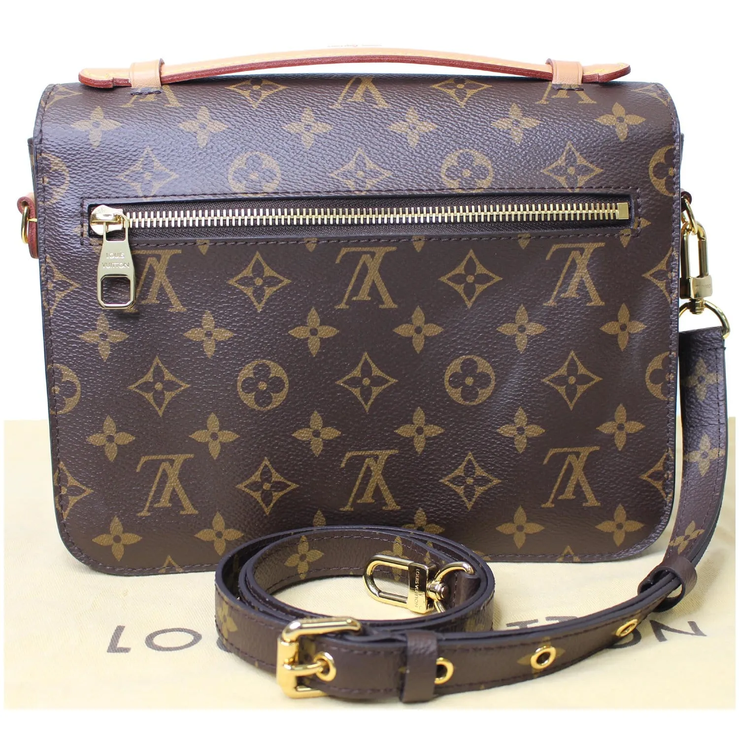 LOUIS VUITTON Metis Pochette Monogram Canvas Crossbody Bag Brown