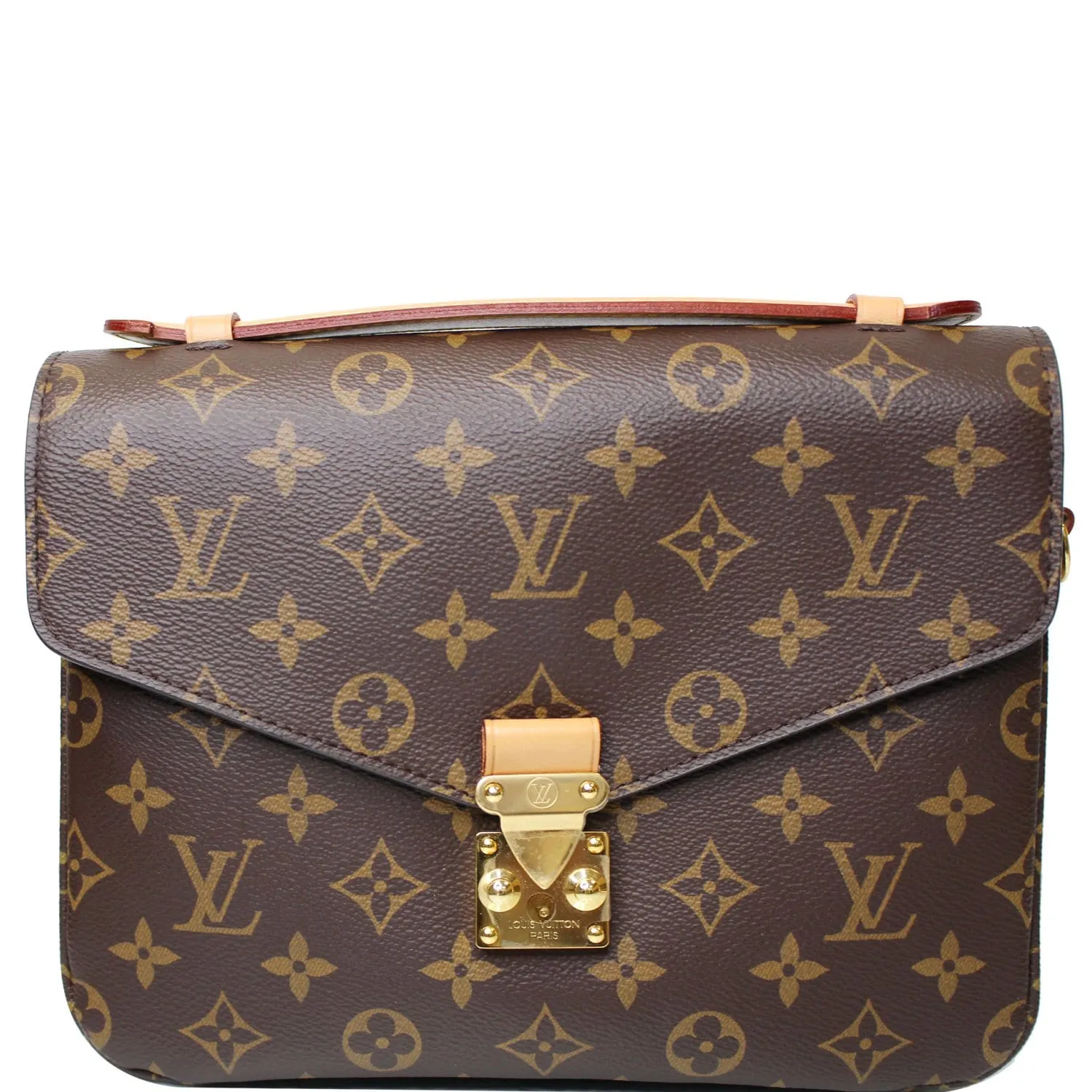 LOUIS VUITTON Metis Pochette Monogram Canvas Crossbody Bag Brown