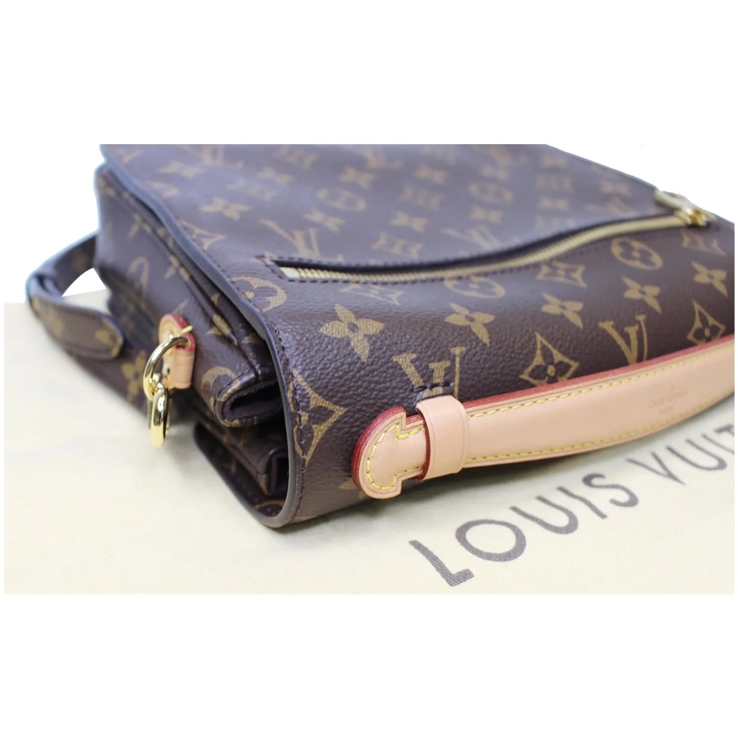 LOUIS VUITTON Metis Pochette Monogram Canvas Crossbody Bag Brown