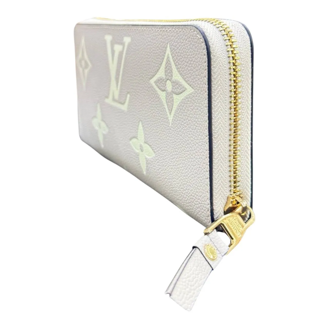 Louis Vuitton Monogram Zip Wallet – Icy White Elegance Edition ❄️✨