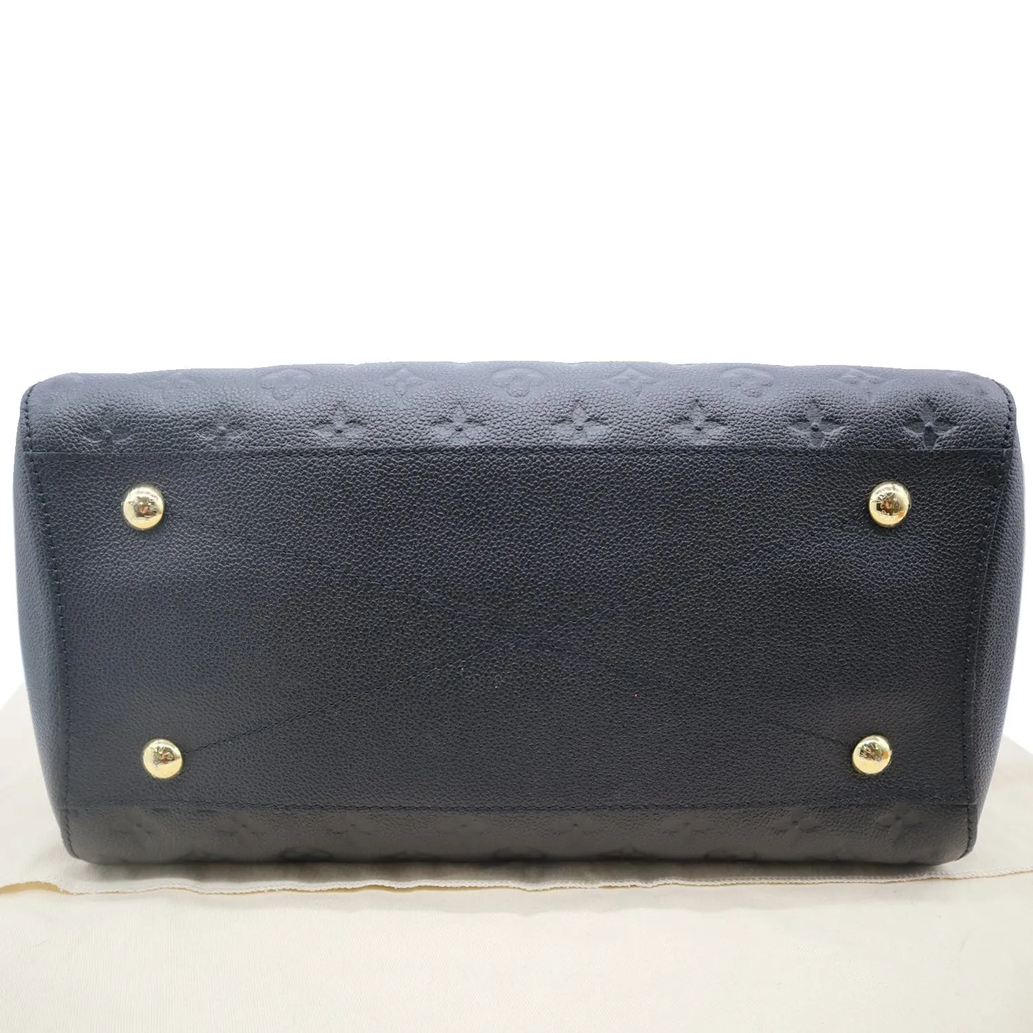 LOUIS VUITTON Montaigne GM Empreinte Leather Shoulder Bag Black